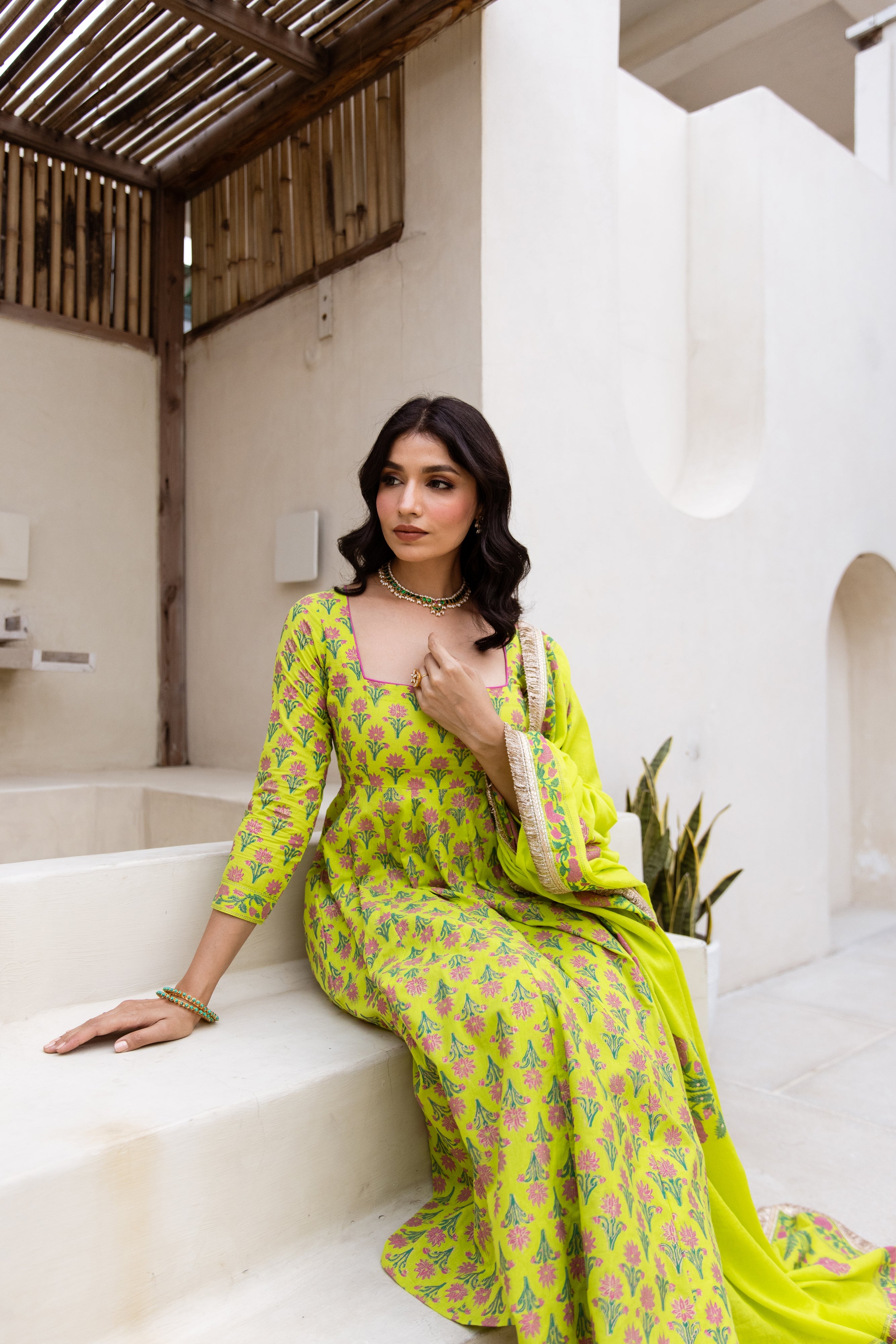 Chandramukhi Kundan Haar with Studs - Dropdeadgorgeous