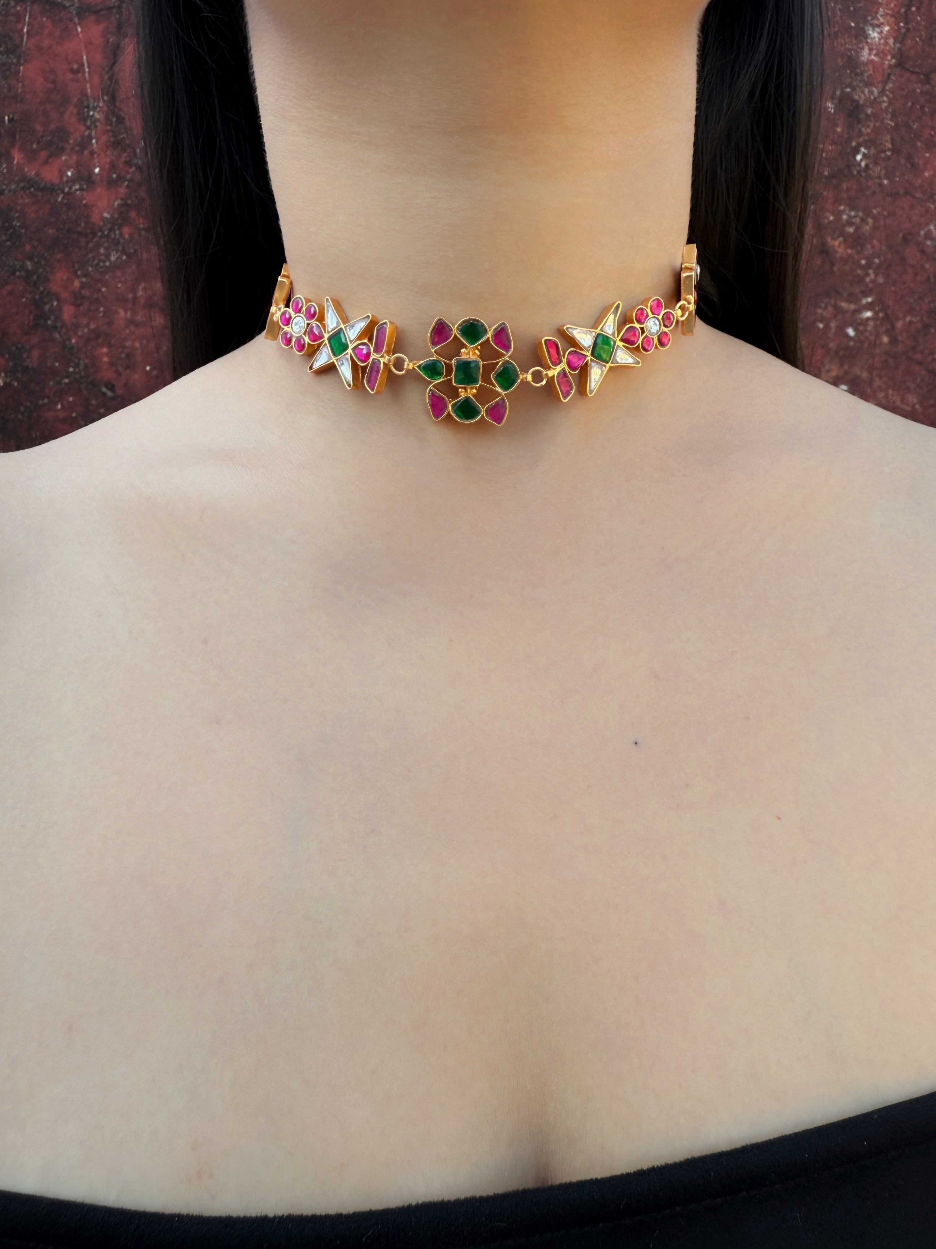 NAZUK CHOKKER WITH STUDS (MULTI)