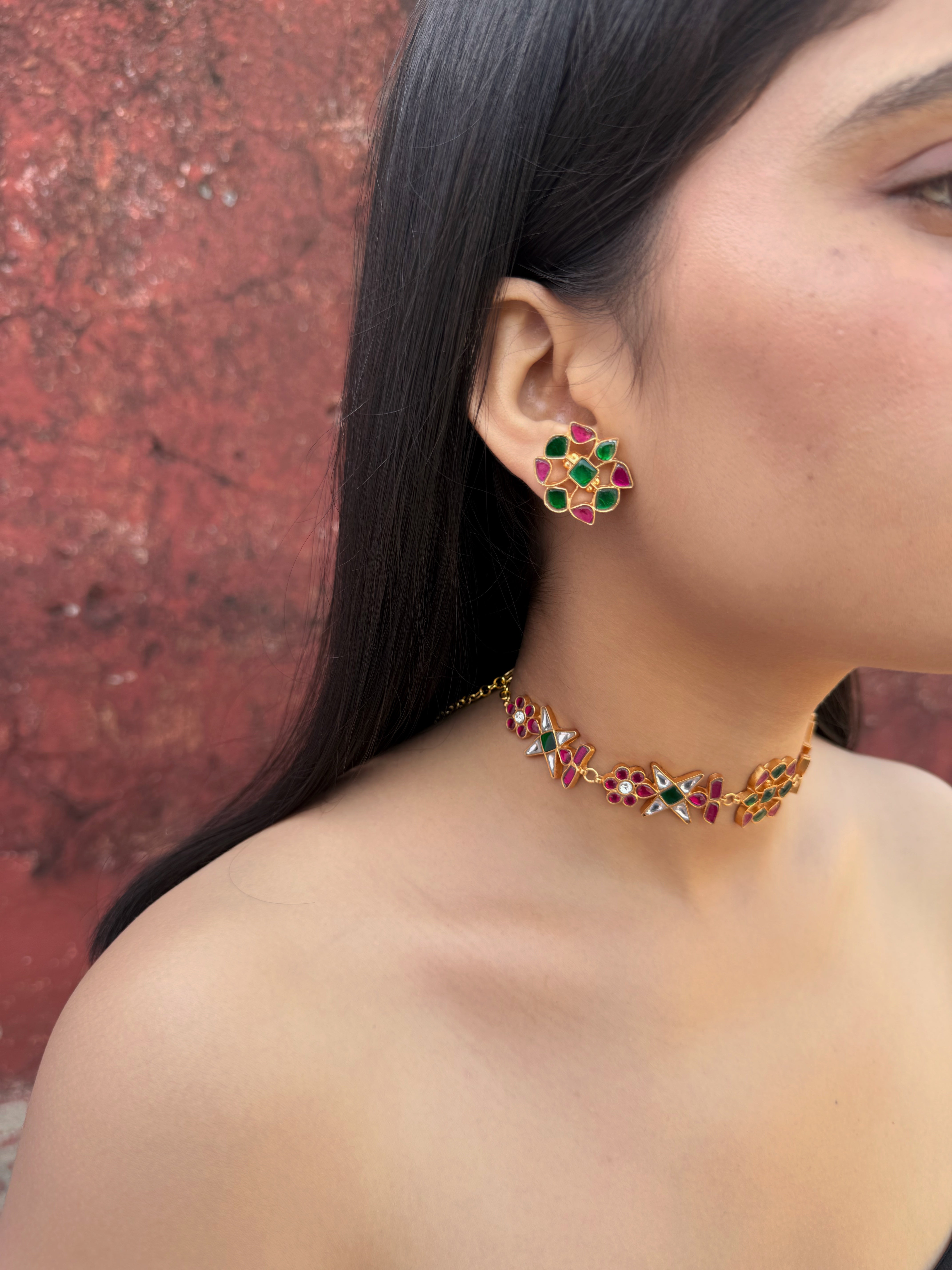 NAZUK CHOKKER WITH STUDS (MULTI)