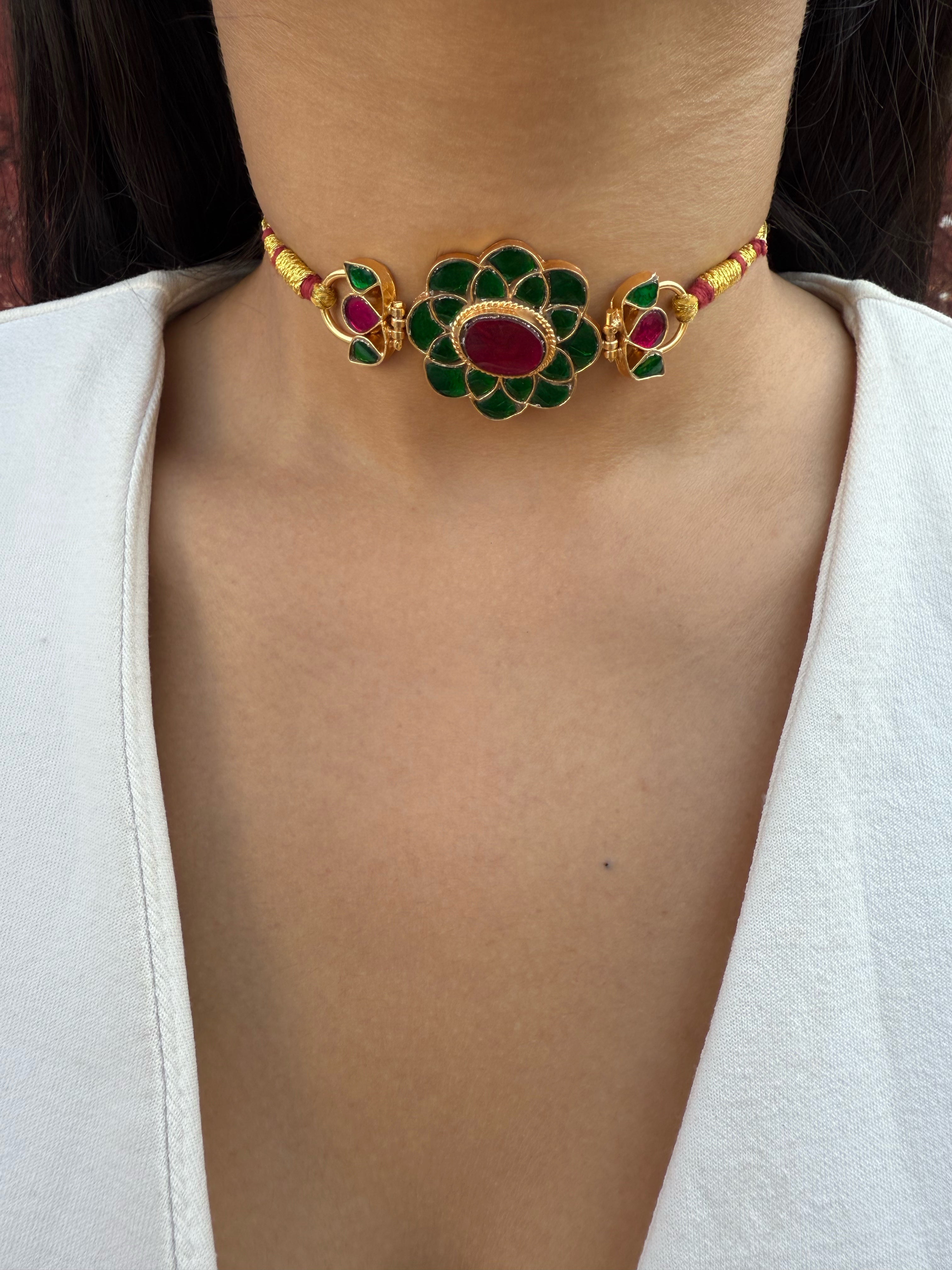 SURKH Haara Chokker with Studs ✨ - Dropdeadgorgeous