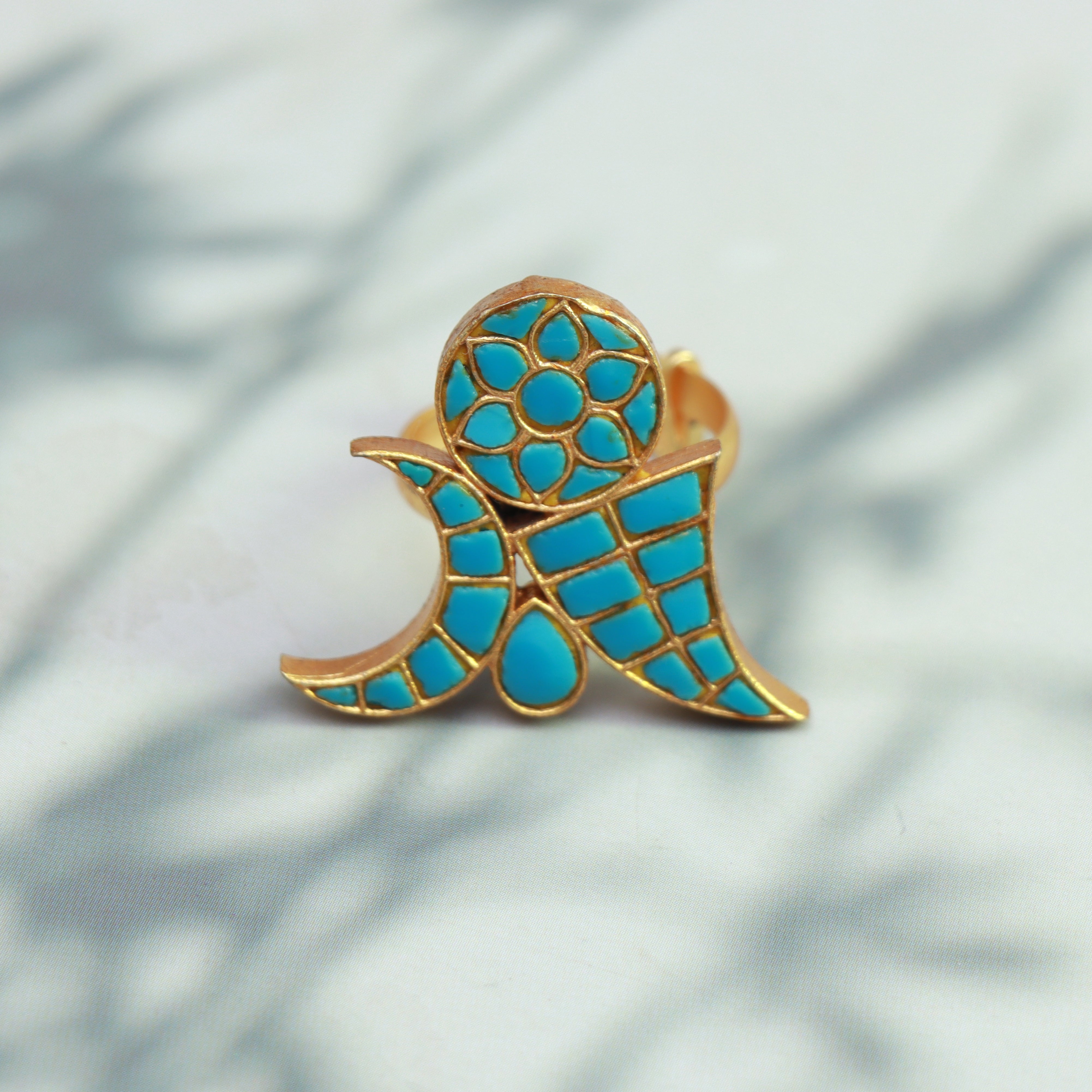 Turquoise Mosaic Bloom Ring - Dropdeadgorgeous