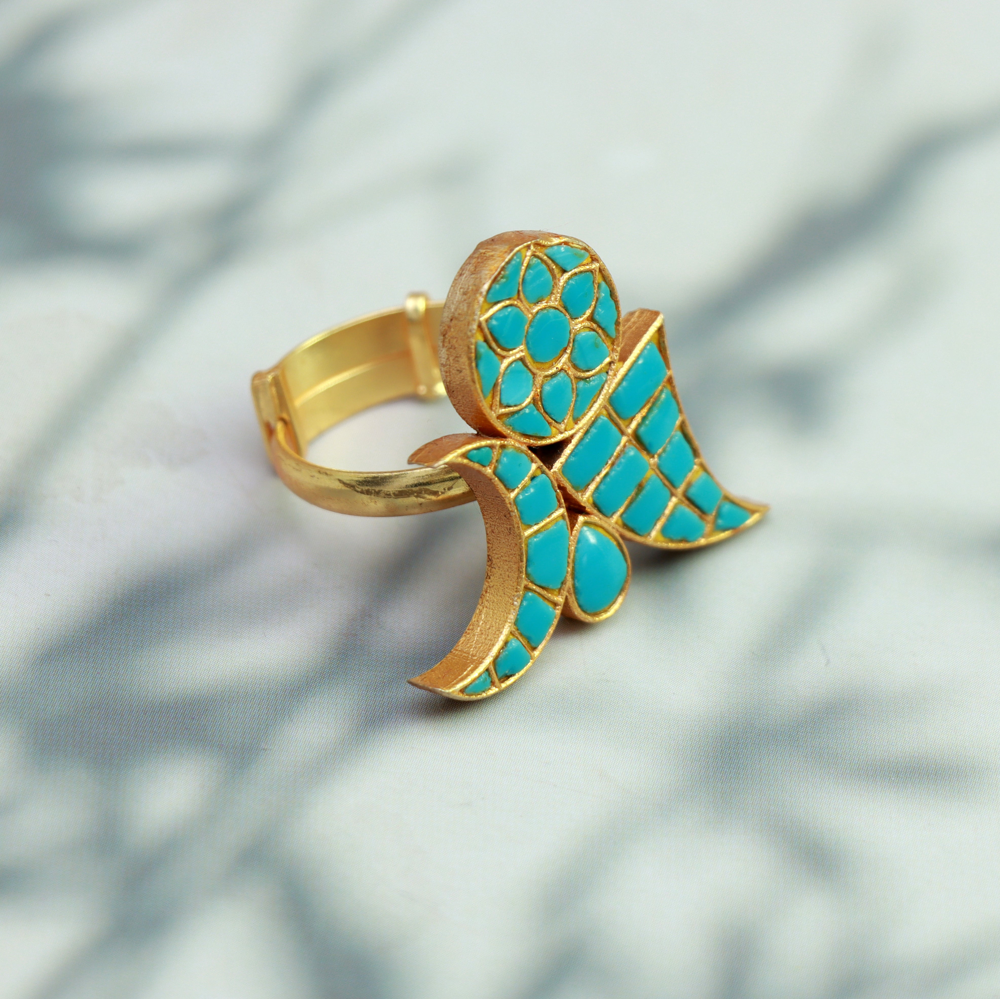 Turquoise Mosaic Bloom Ring - Dropdeadgorgeous