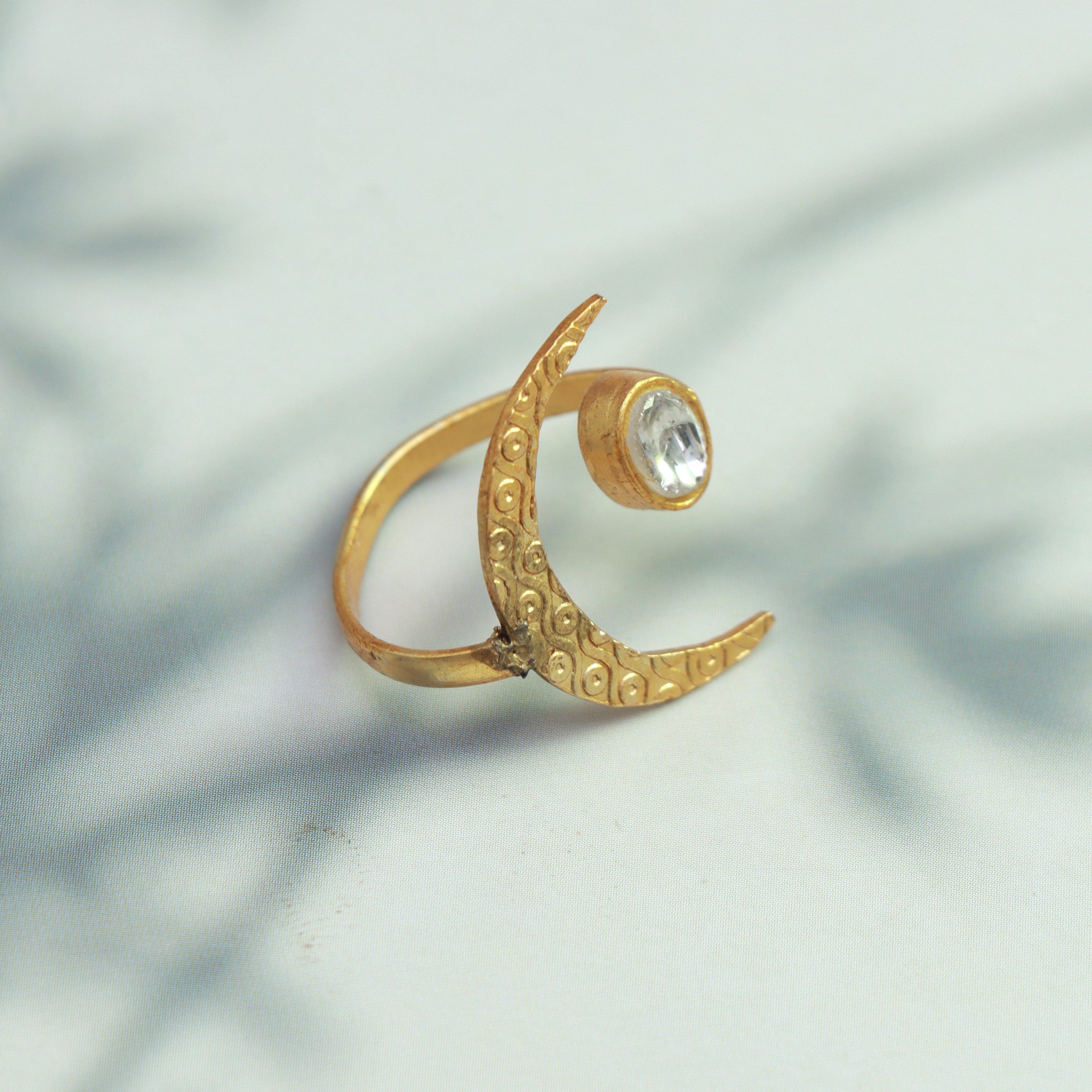 Lunar Glow Crescent Ring - Dropdeadgorgeous