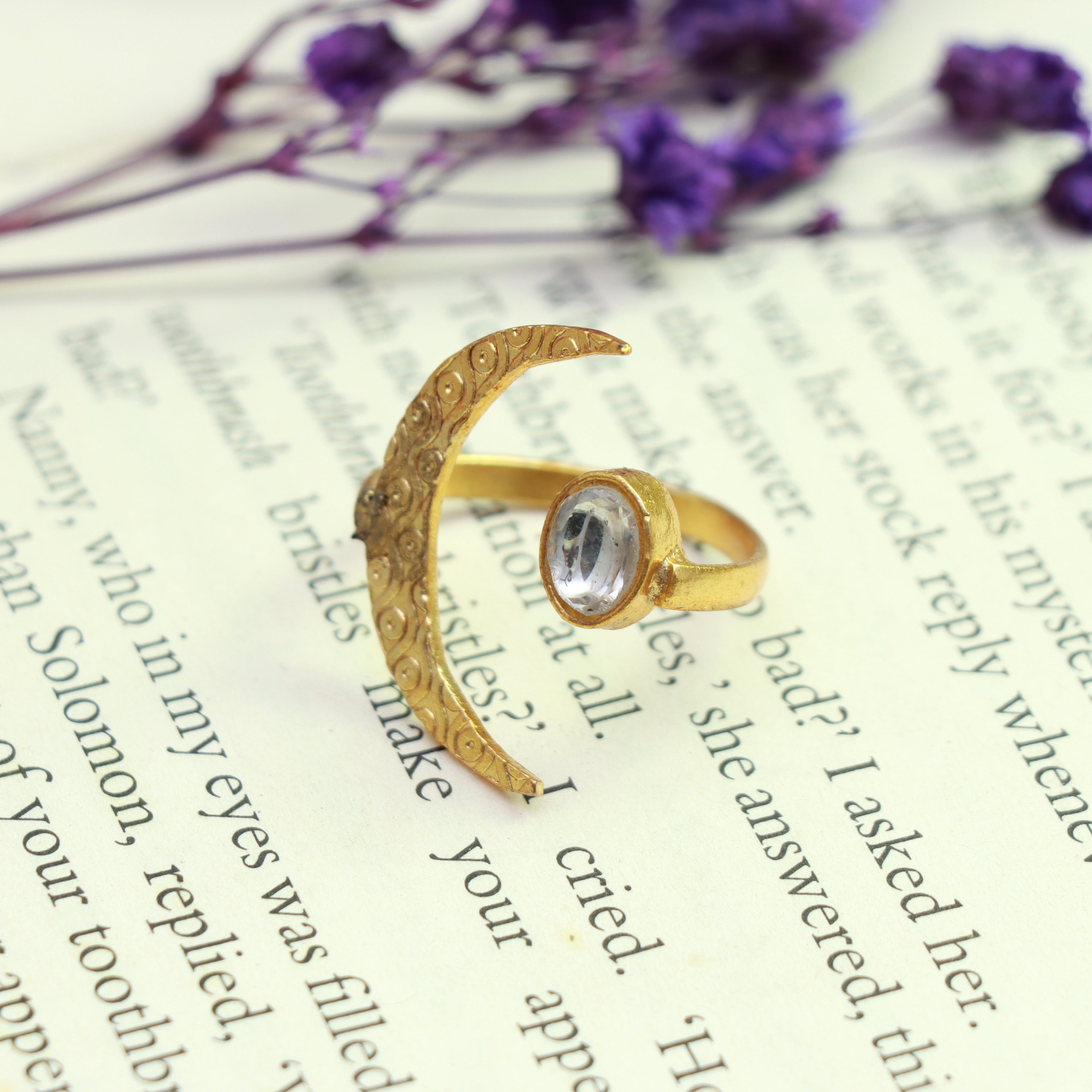 Lunar Glow Crescent Ring - Dropdeadgorgeous