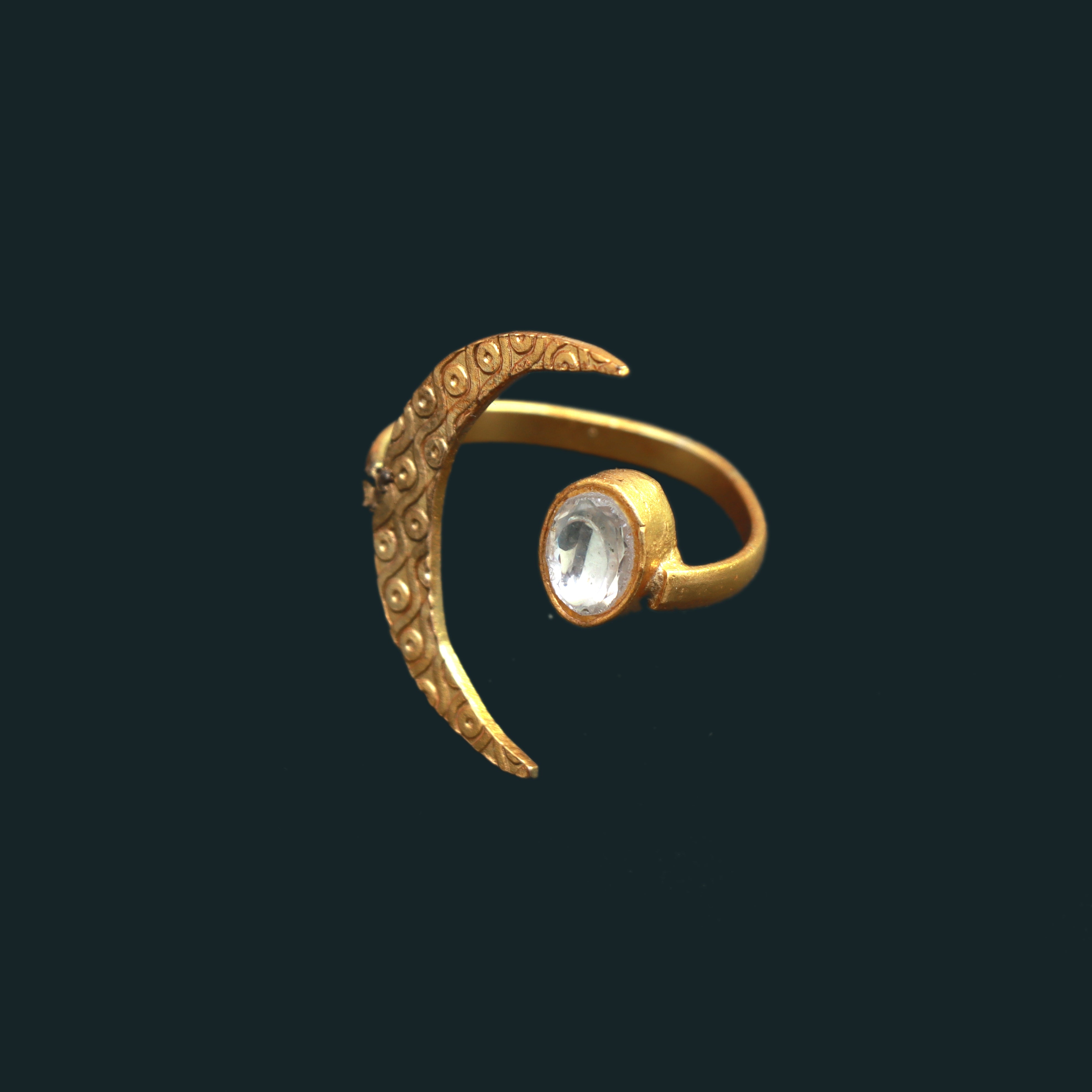 Lunar Glow Crescent Ring - Dropdeadgorgeous