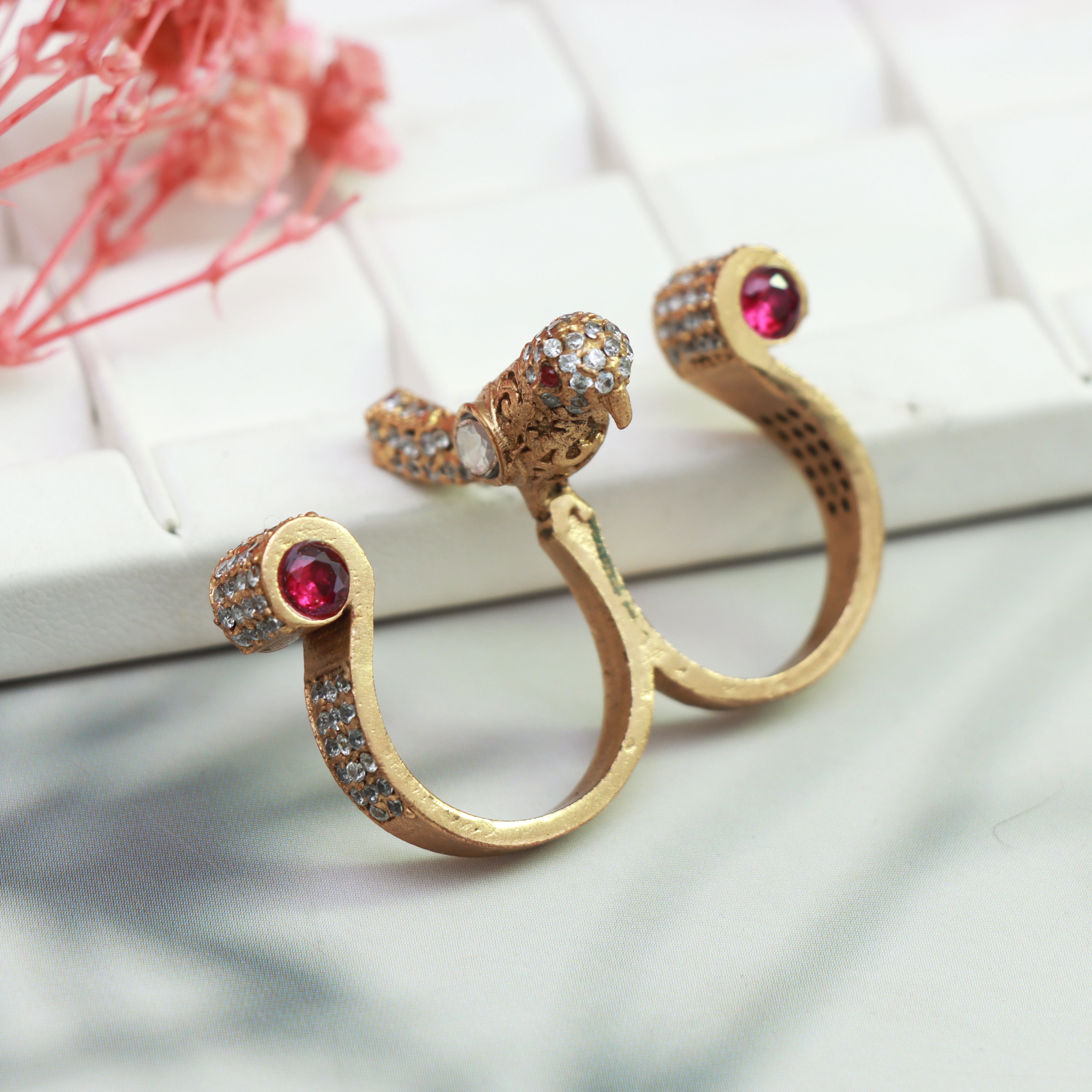 Royal Twin Parrot Statement Ring - Dropdeadgorgeous