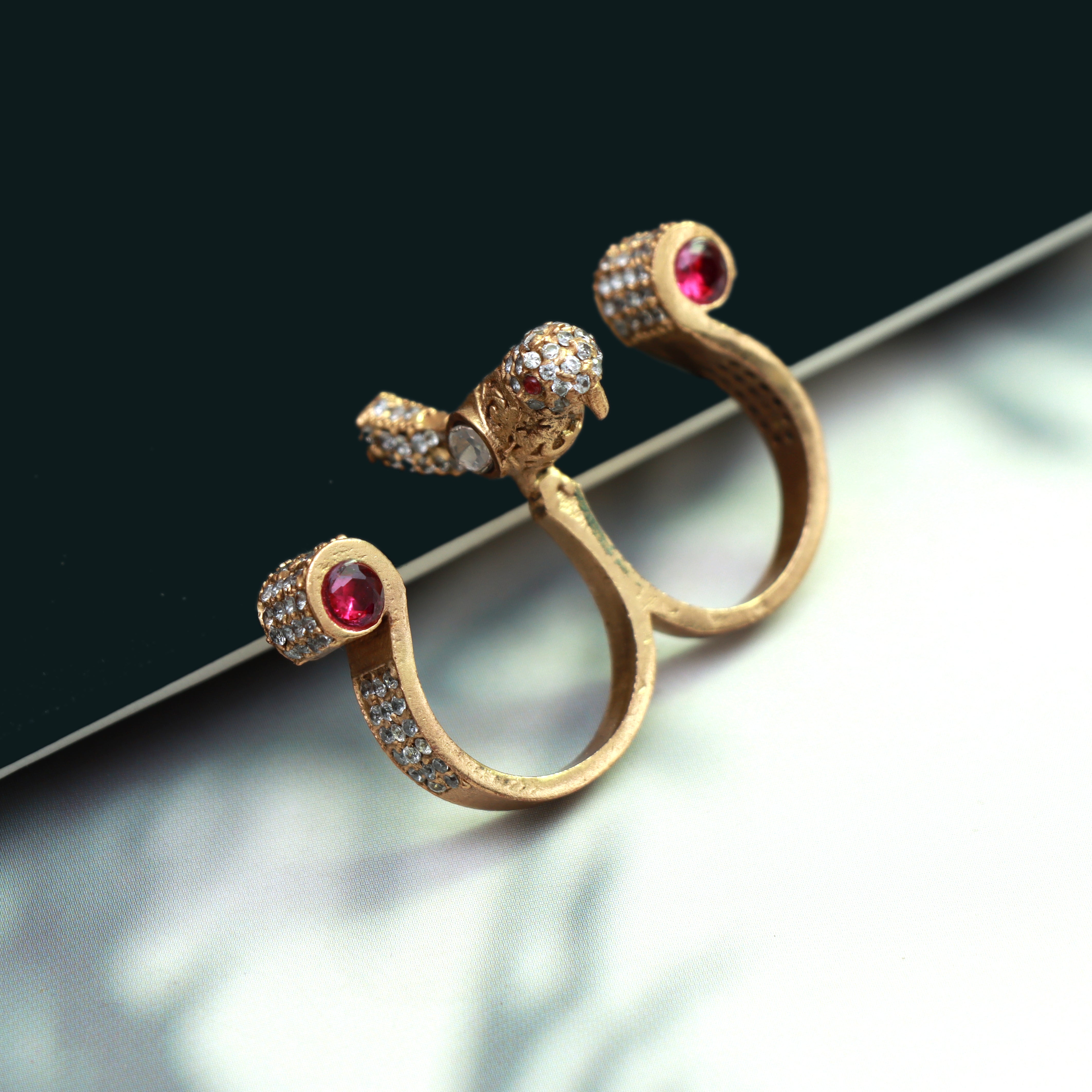 Royal Twin Parrot Statement Ring - Dropdeadgorgeous