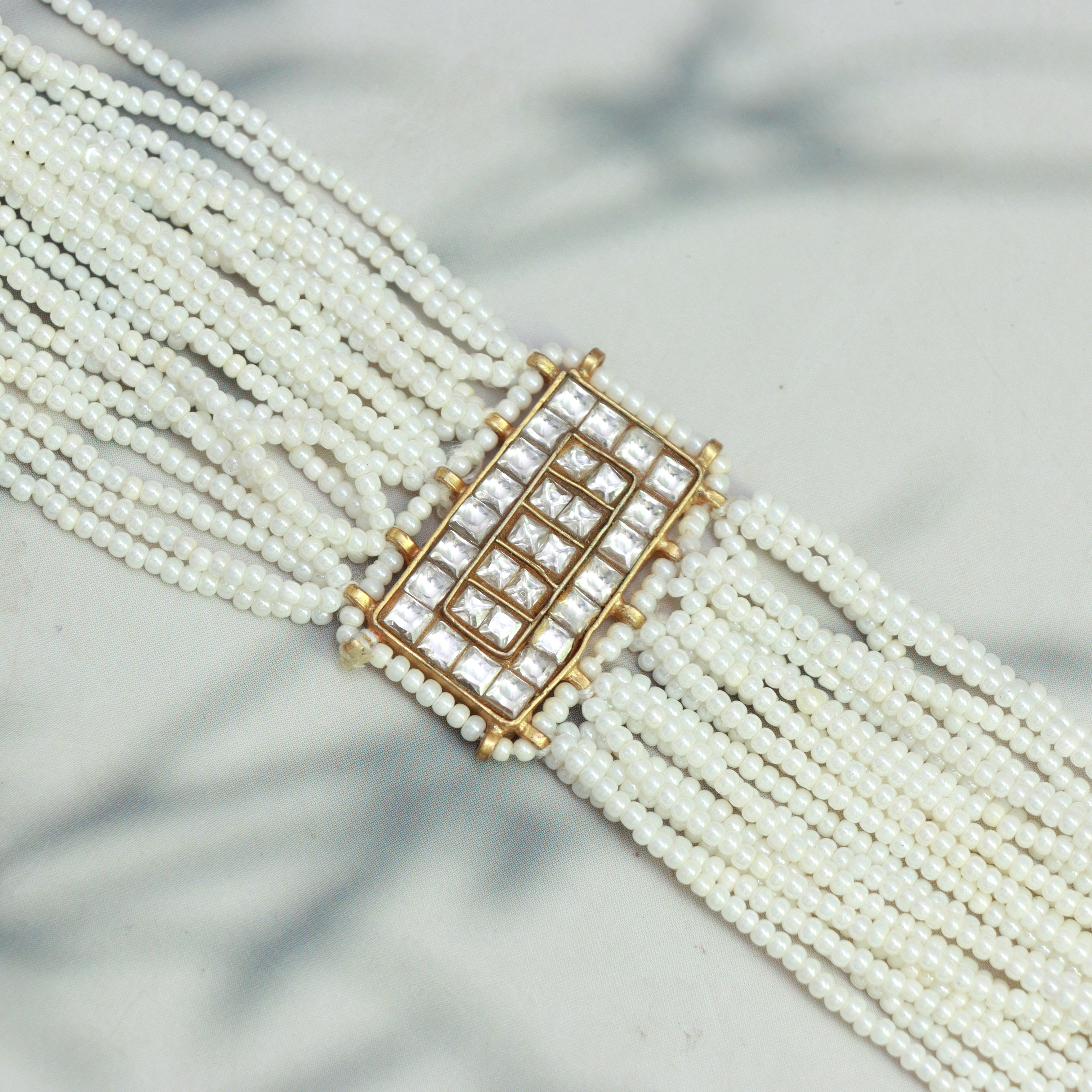 Pearl Majesty Kundan Choker - Dropdeadgorgeous