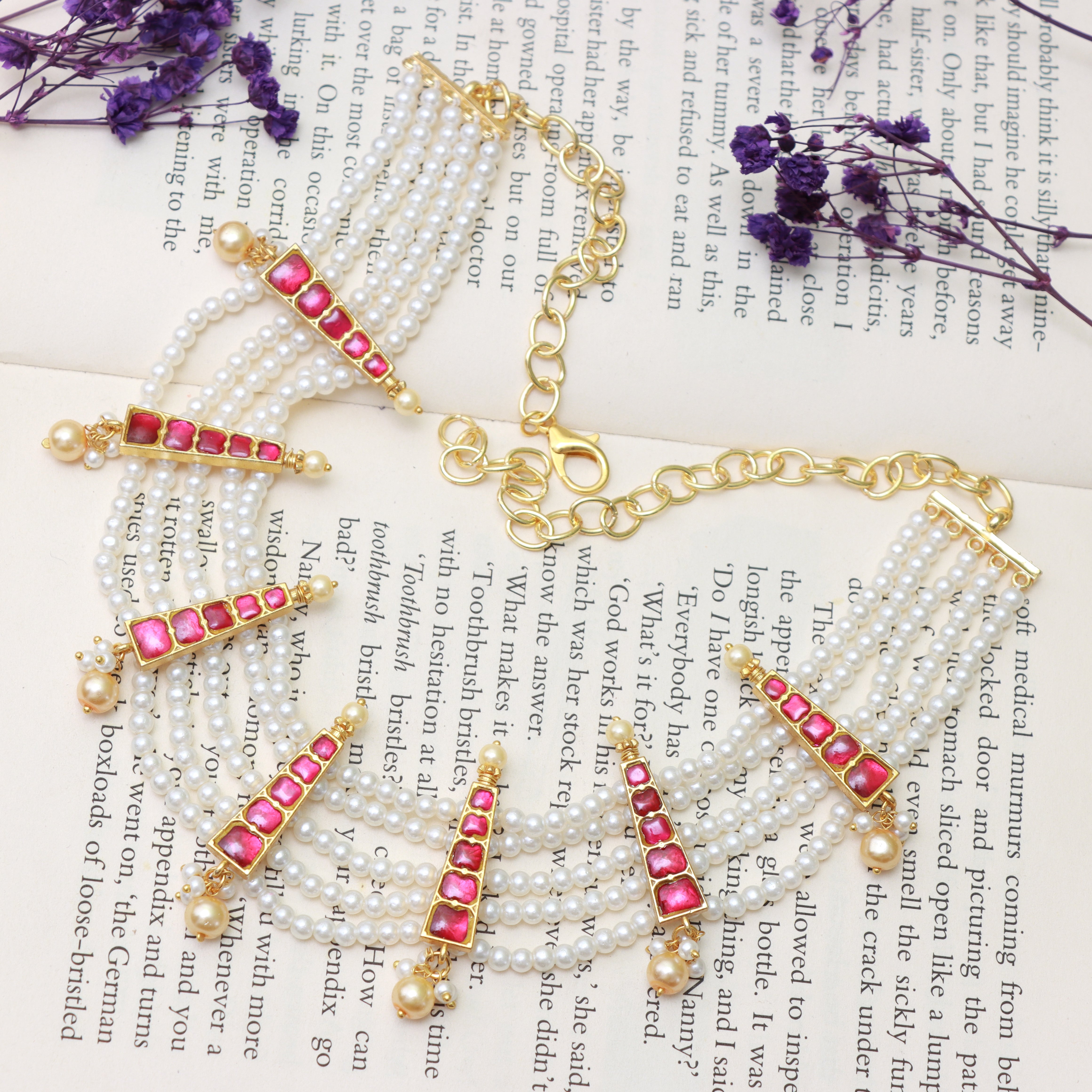 Kundan Patti Pearl Haar with Danglers - Dropdeadgorgeous