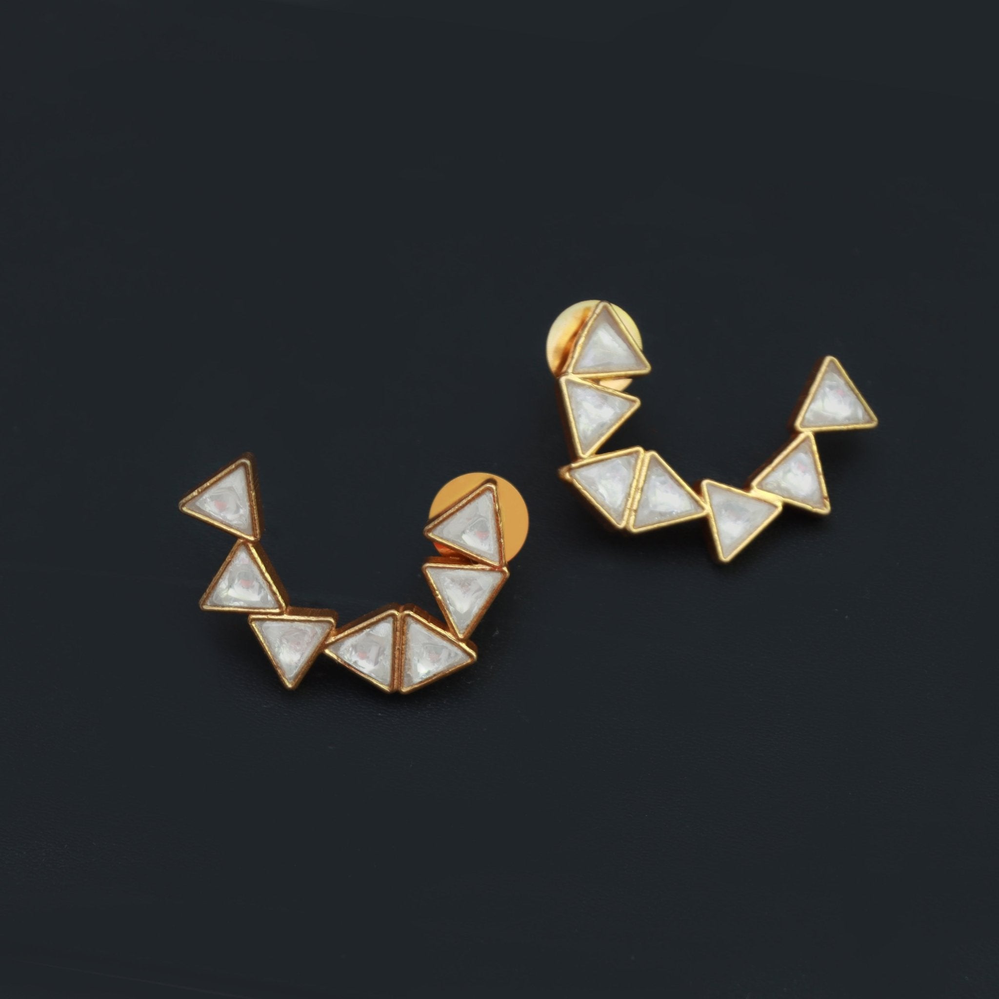 Kundan Prism Ear Cuffs - Dropdeadgorgeous