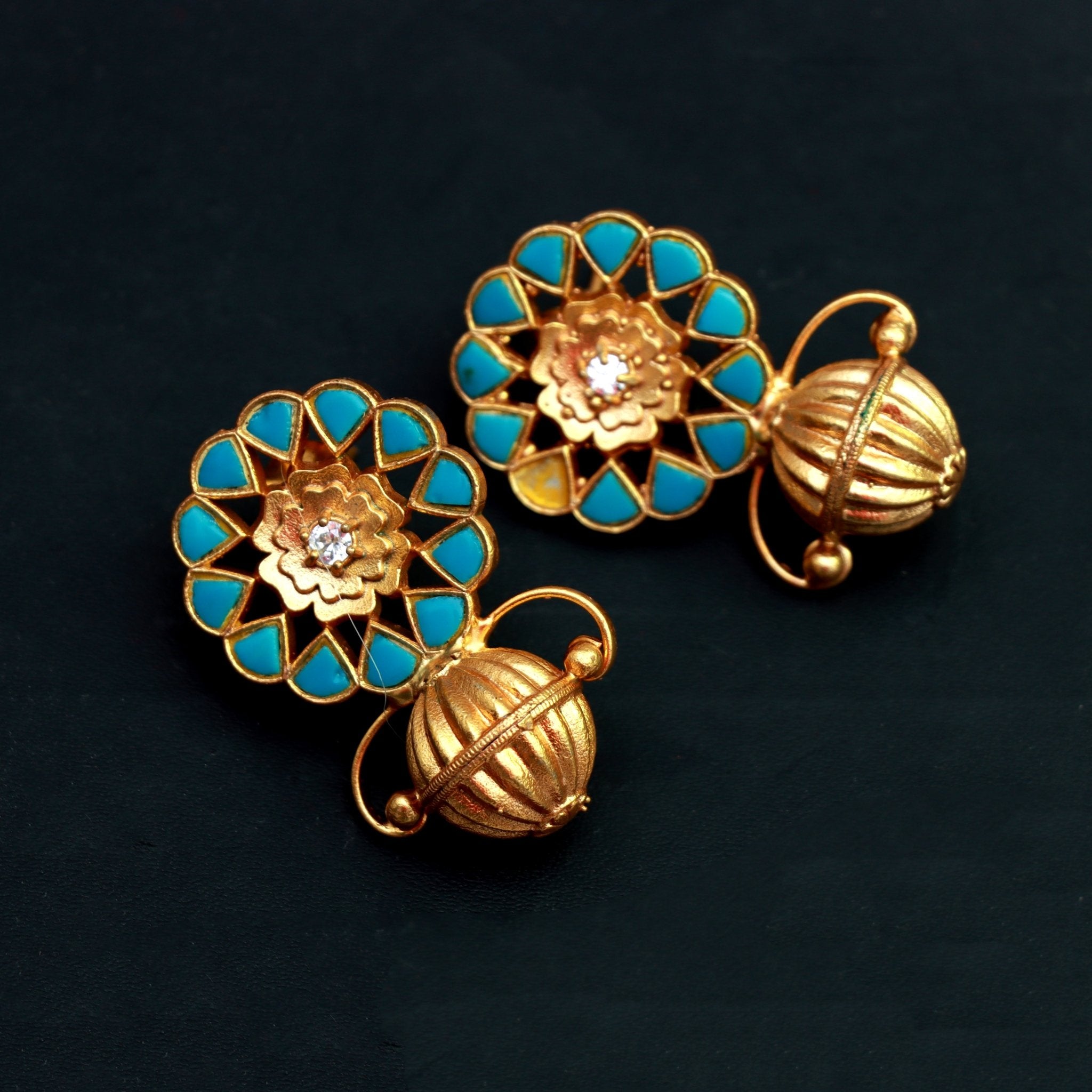 Celestial Orbit Meenakari Earrings - Dropdeadgorgeous