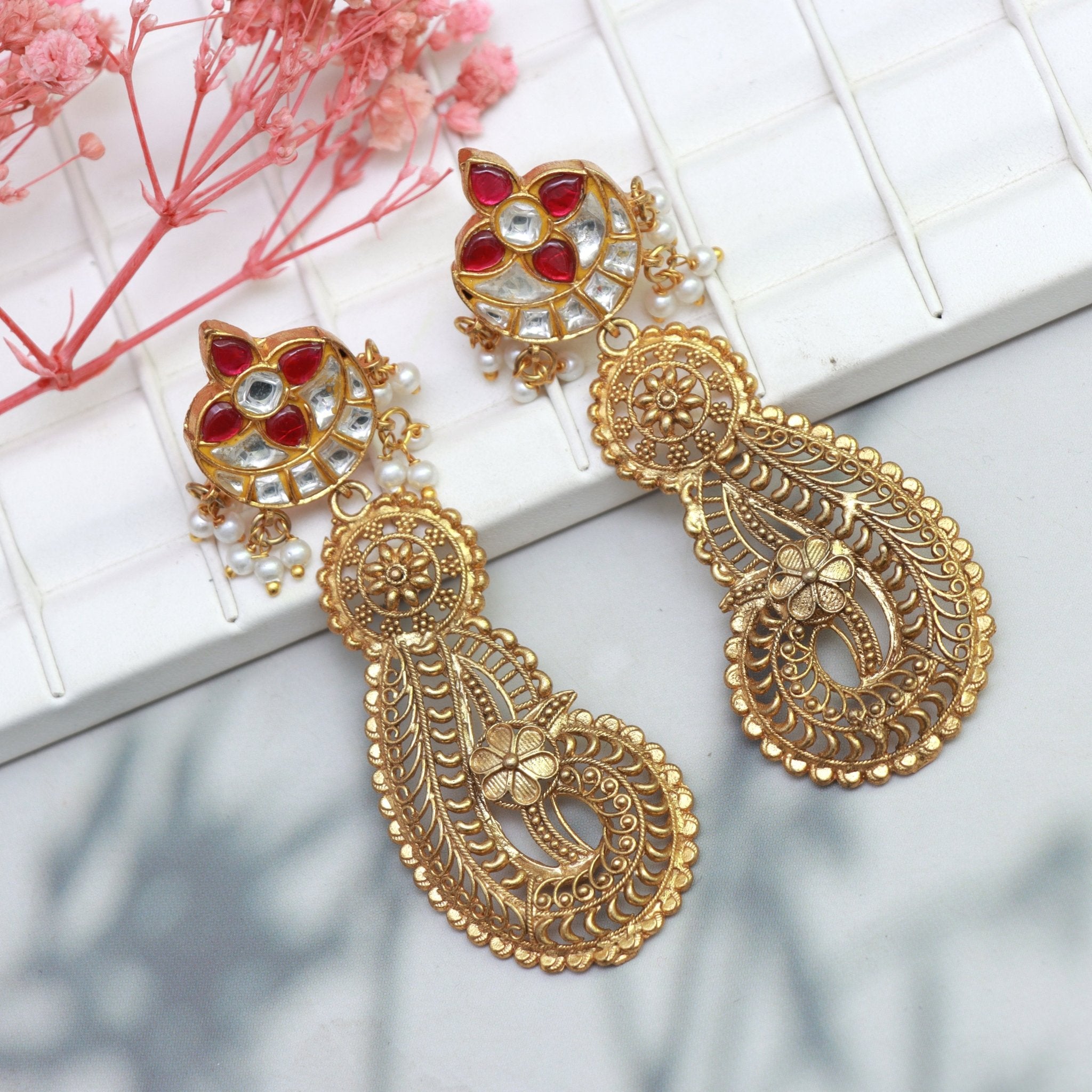 Regal Paisley Filigree Earrings - Dropdeadgorgeous