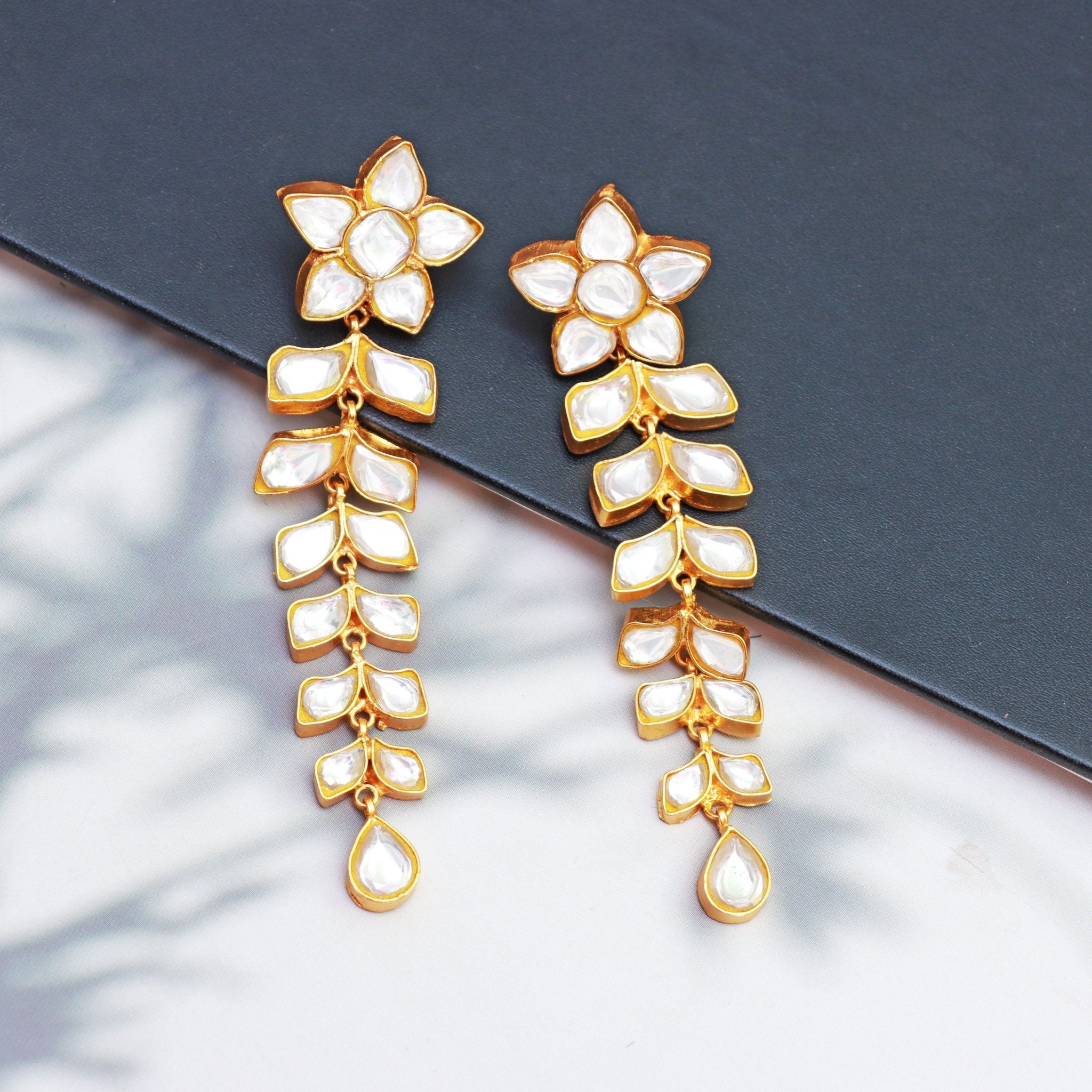 Ethereal Bloom Kundan Earrings - Dropdeadgorgeous