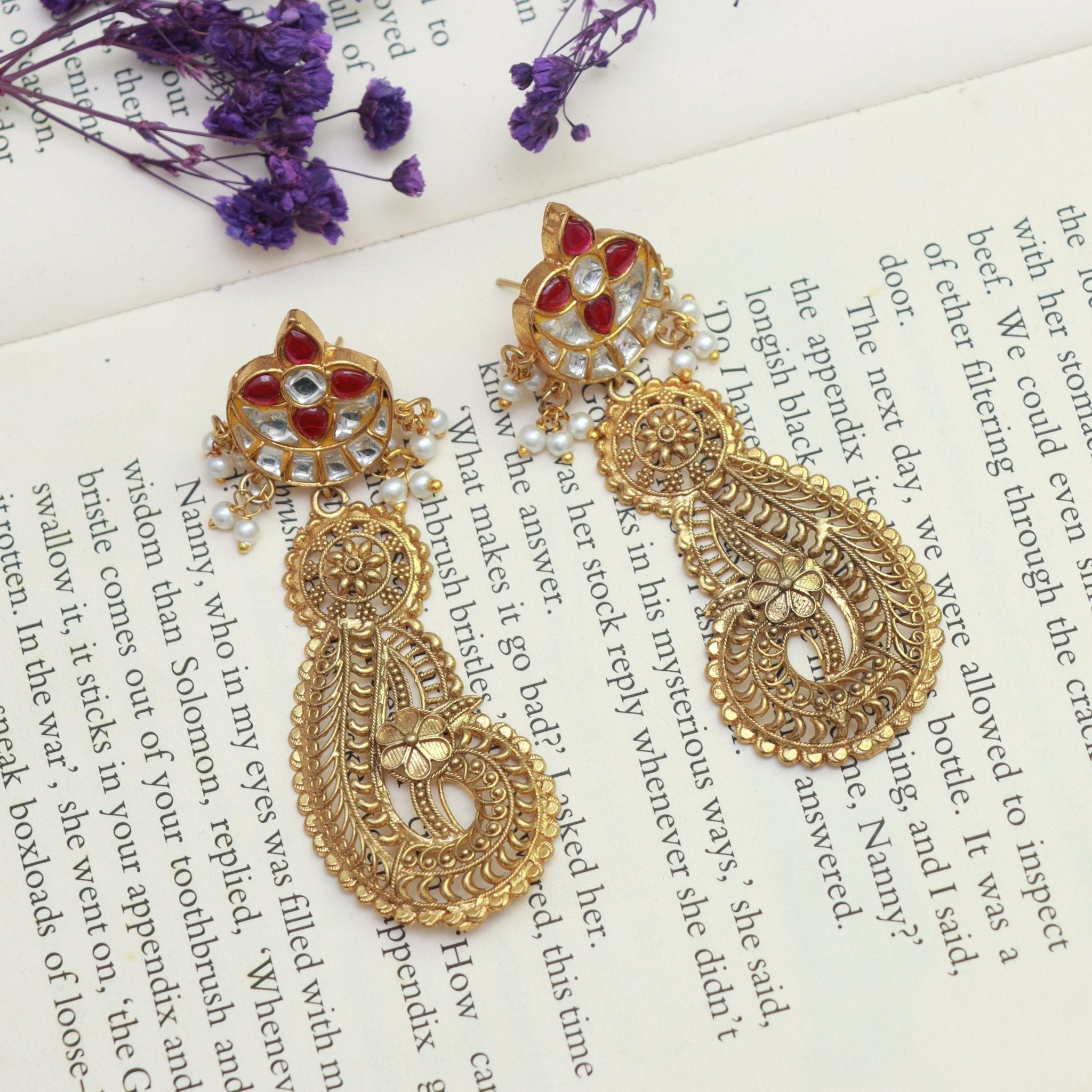 Regal Paisley Filigree Earrings - Dropdeadgorgeous