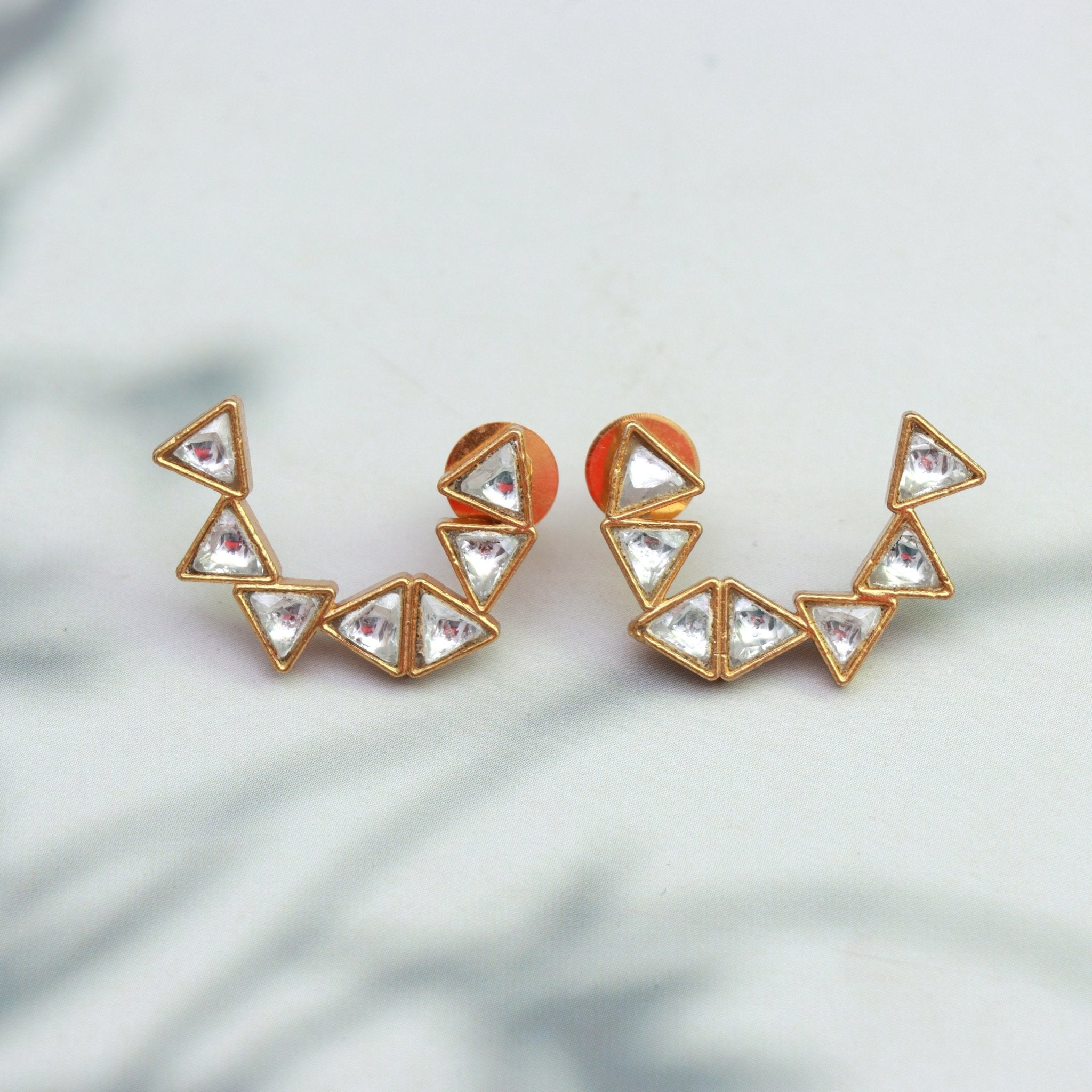 Kundan Prism Ear Cuffs - Dropdeadgorgeous