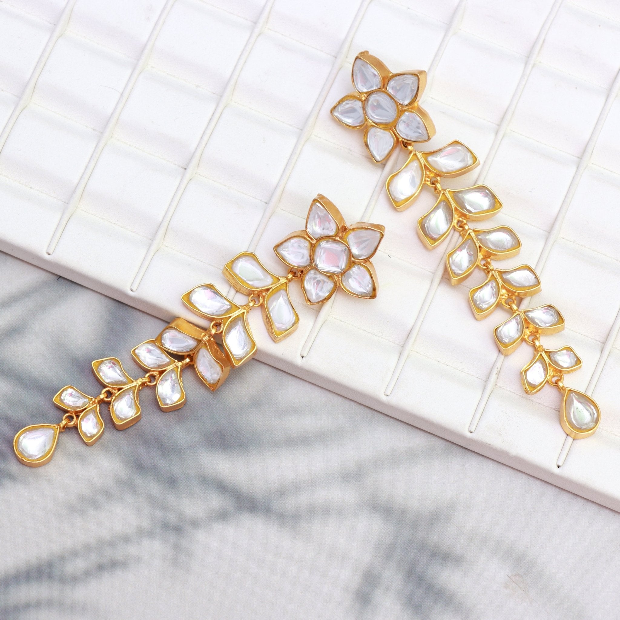 Ethereal Bloom Kundan Earrings - Dropdeadgorgeous
