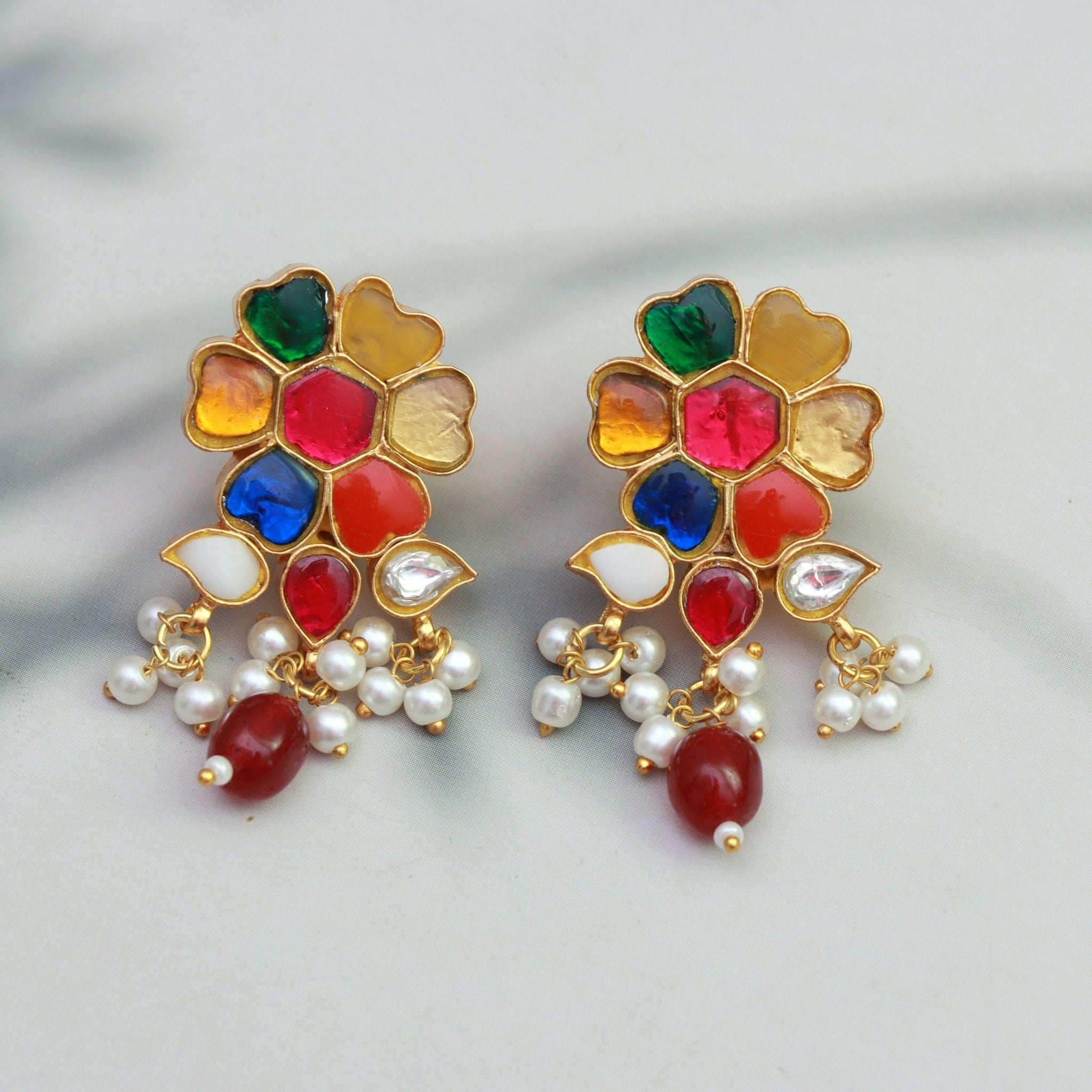 Eternal Bloom Kundan Earrings - Dropdeadgorgeous