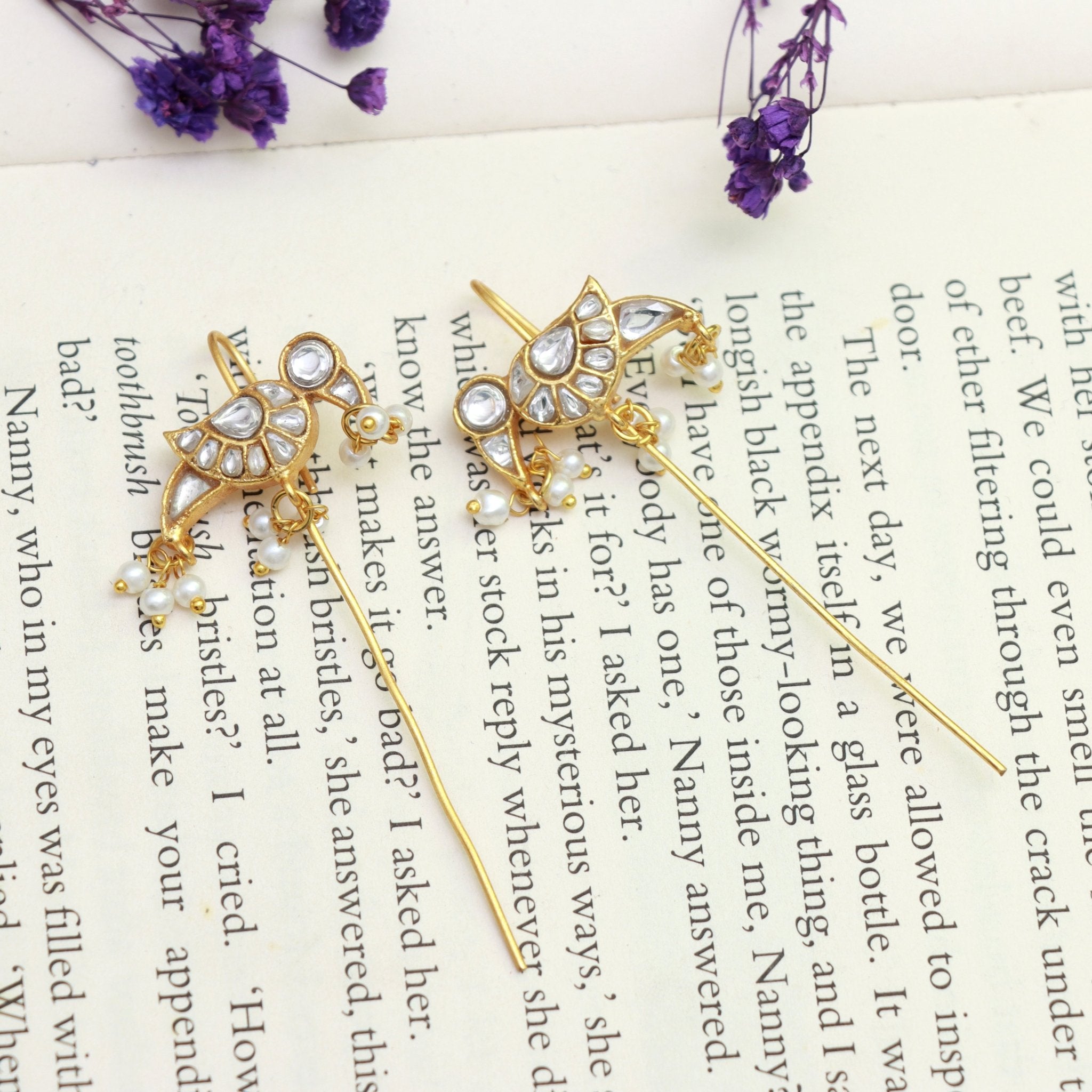 Graceful Bird Threader Earrings - Dropdeadgorgeous