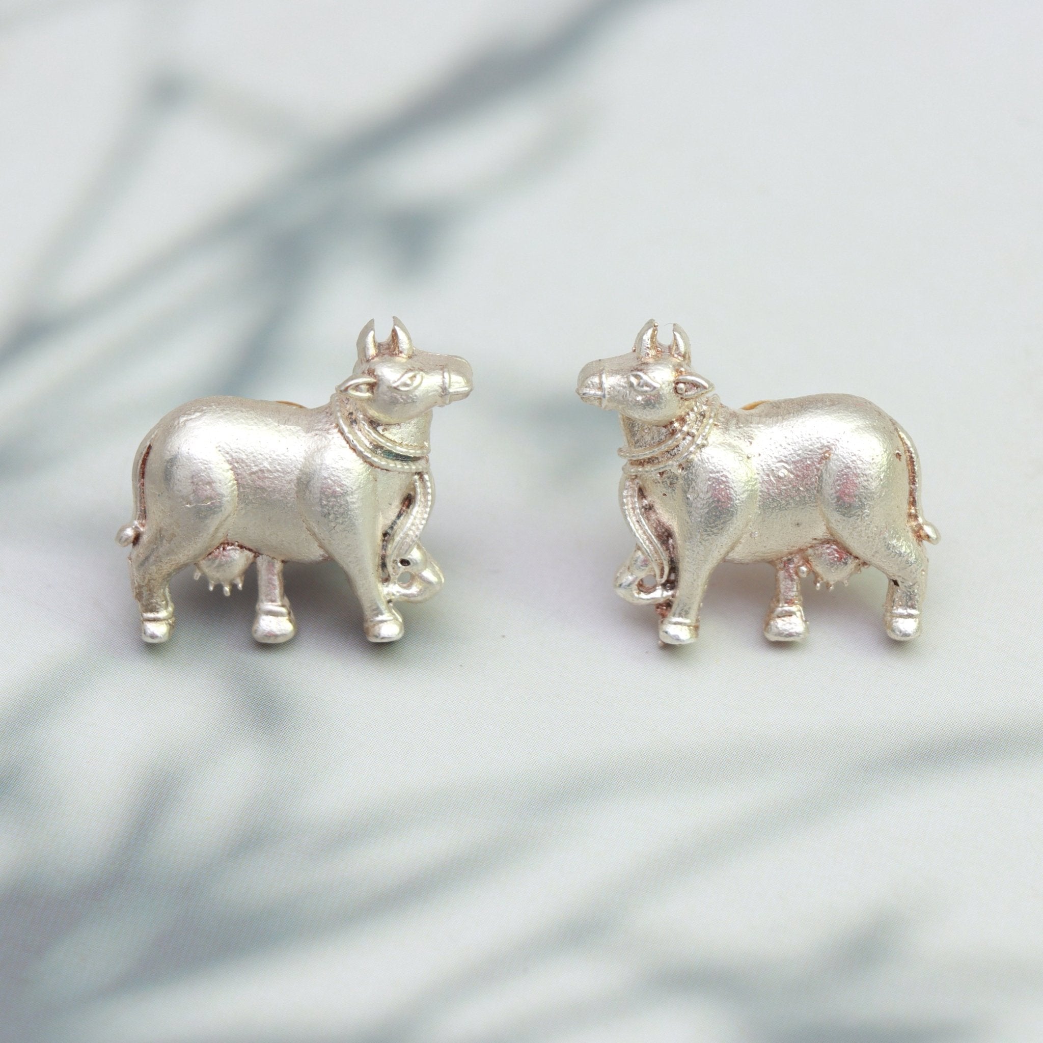 Sacred Nandi Silver Studs - Dropdeadgorgeous