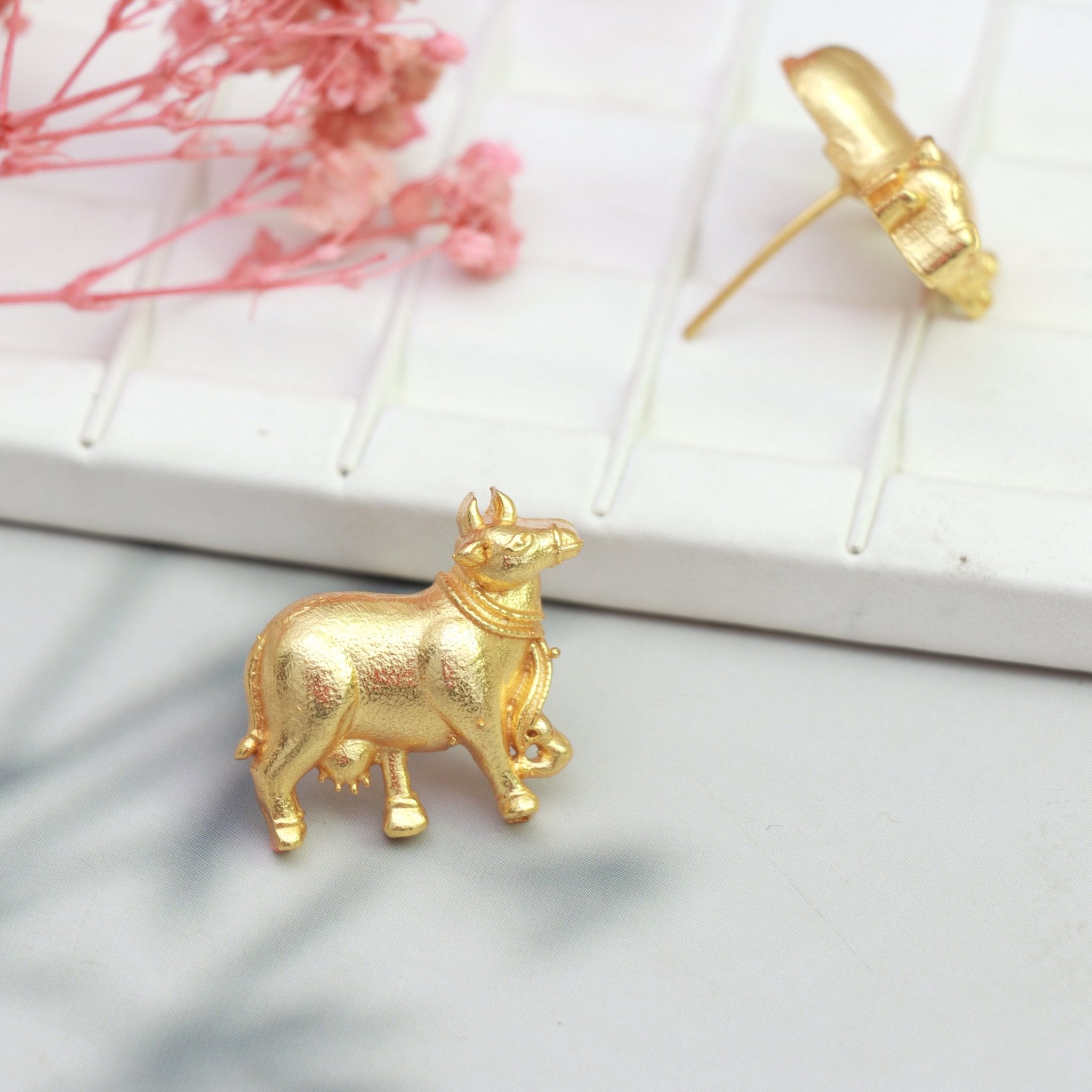 Sacred Nandi Bull Earrings - Dropdeadgorgeous