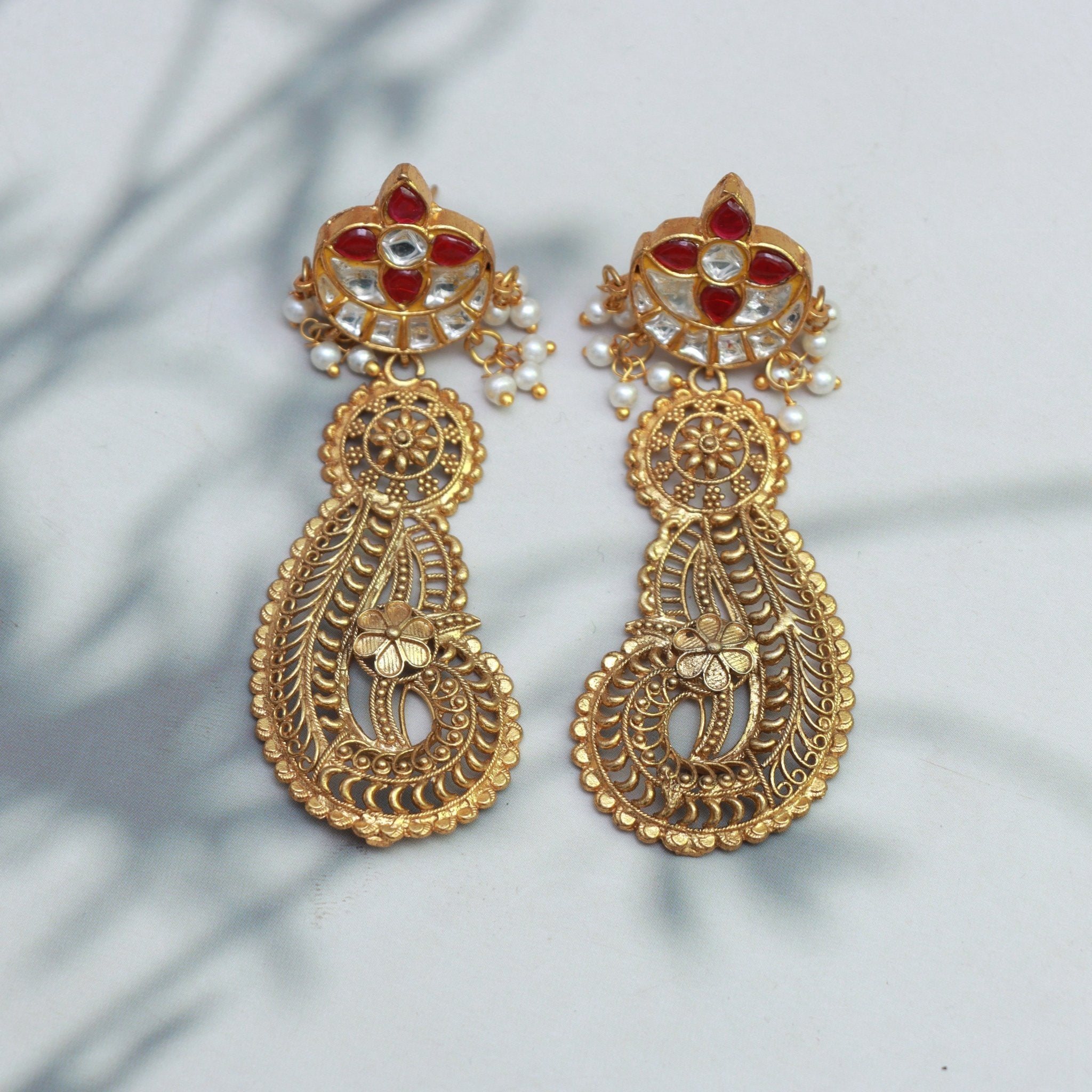Regal Paisley Filigree Earrings - Dropdeadgorgeous
