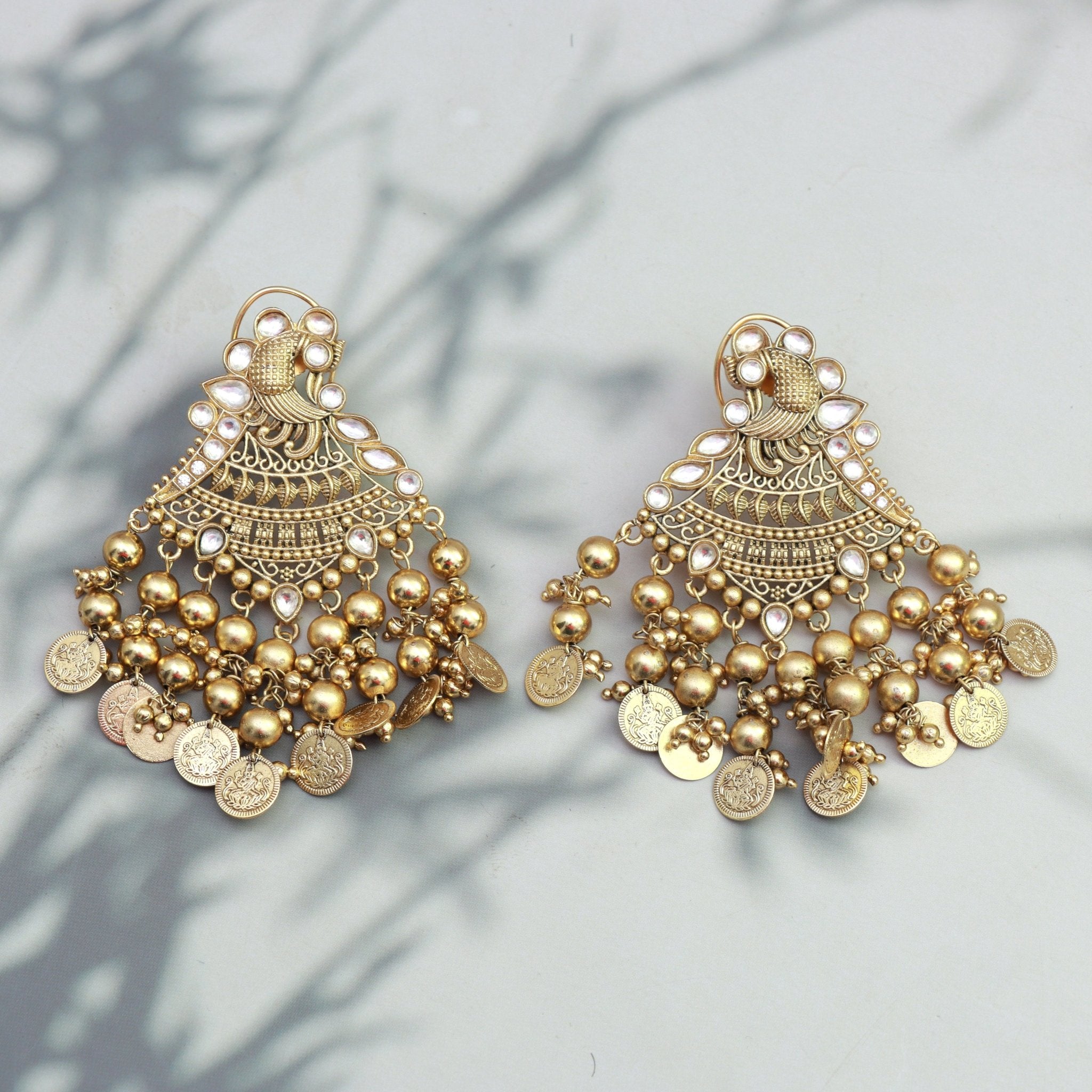 Royal Heritage Coin Jhumkas - Dropdeadgorgeous
