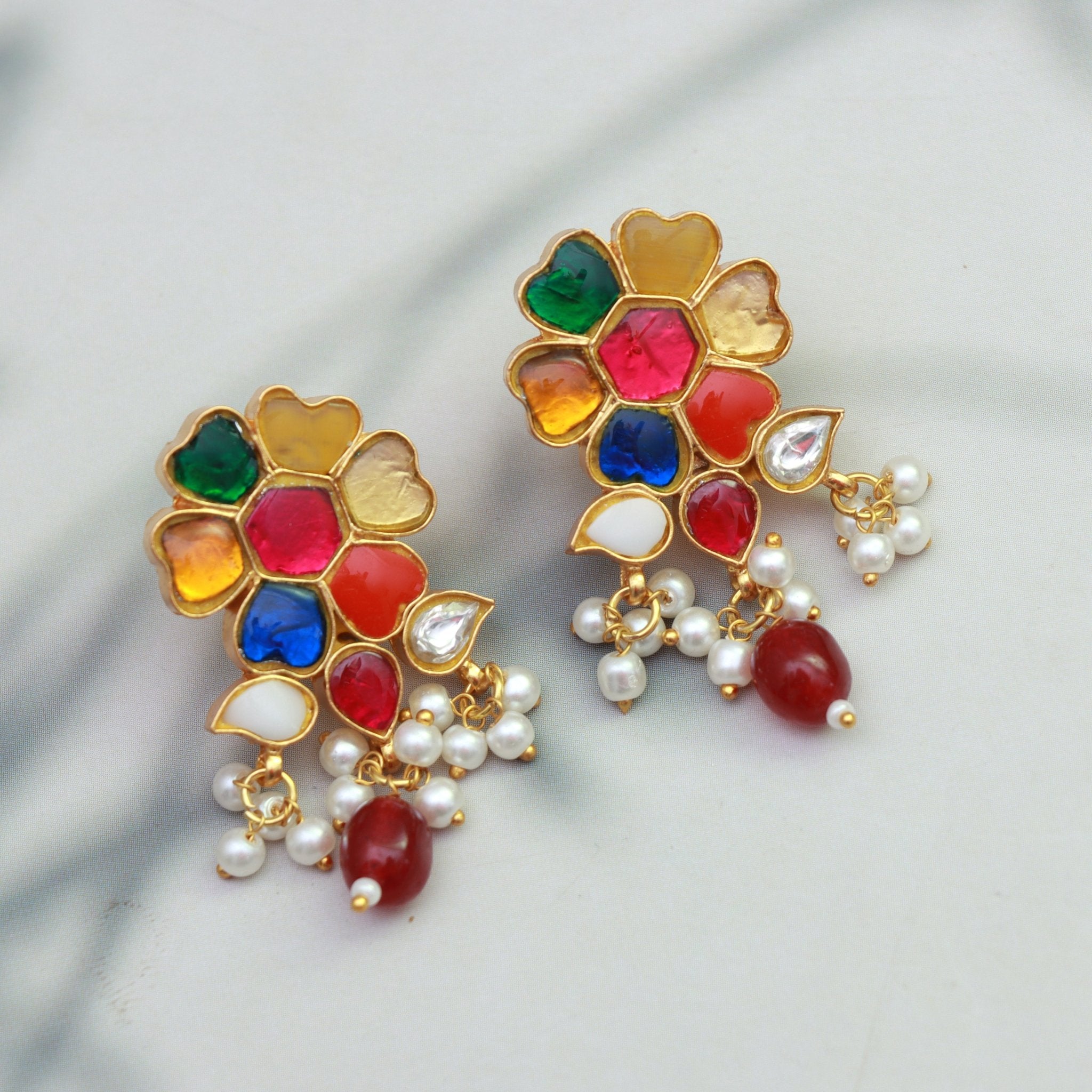 Eternal Bloom Kundan Earrings - Dropdeadgorgeous