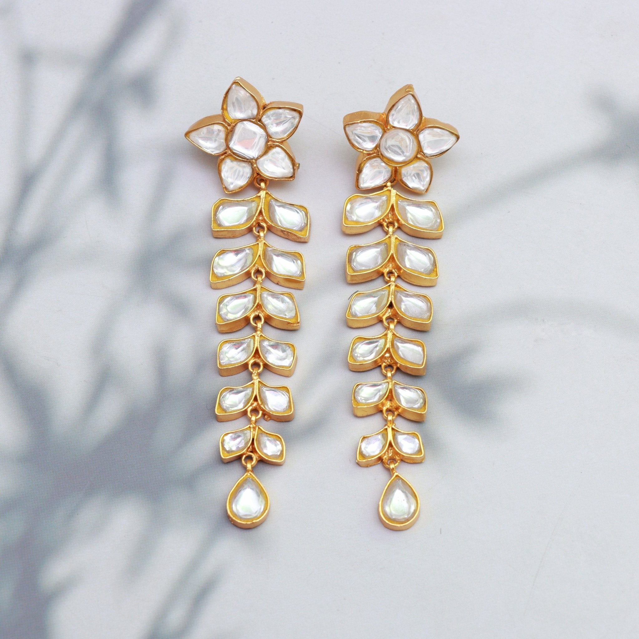 Ethereal Bloom Kundan Earrings - Dropdeadgorgeous