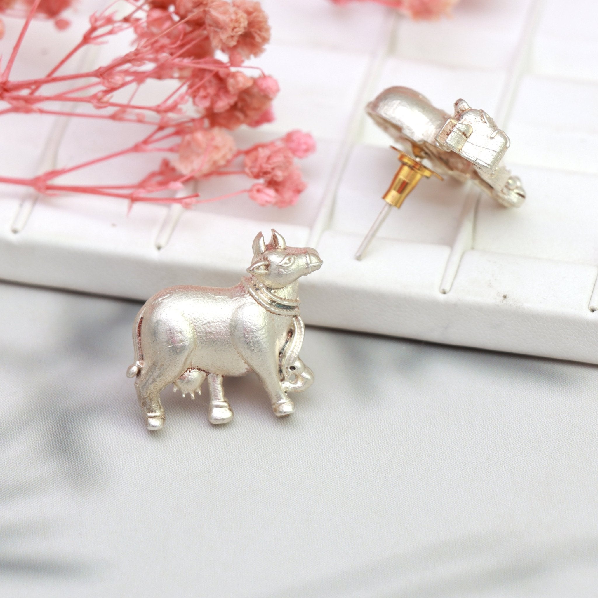 Sacred Nandi Silver Studs - Dropdeadgorgeous