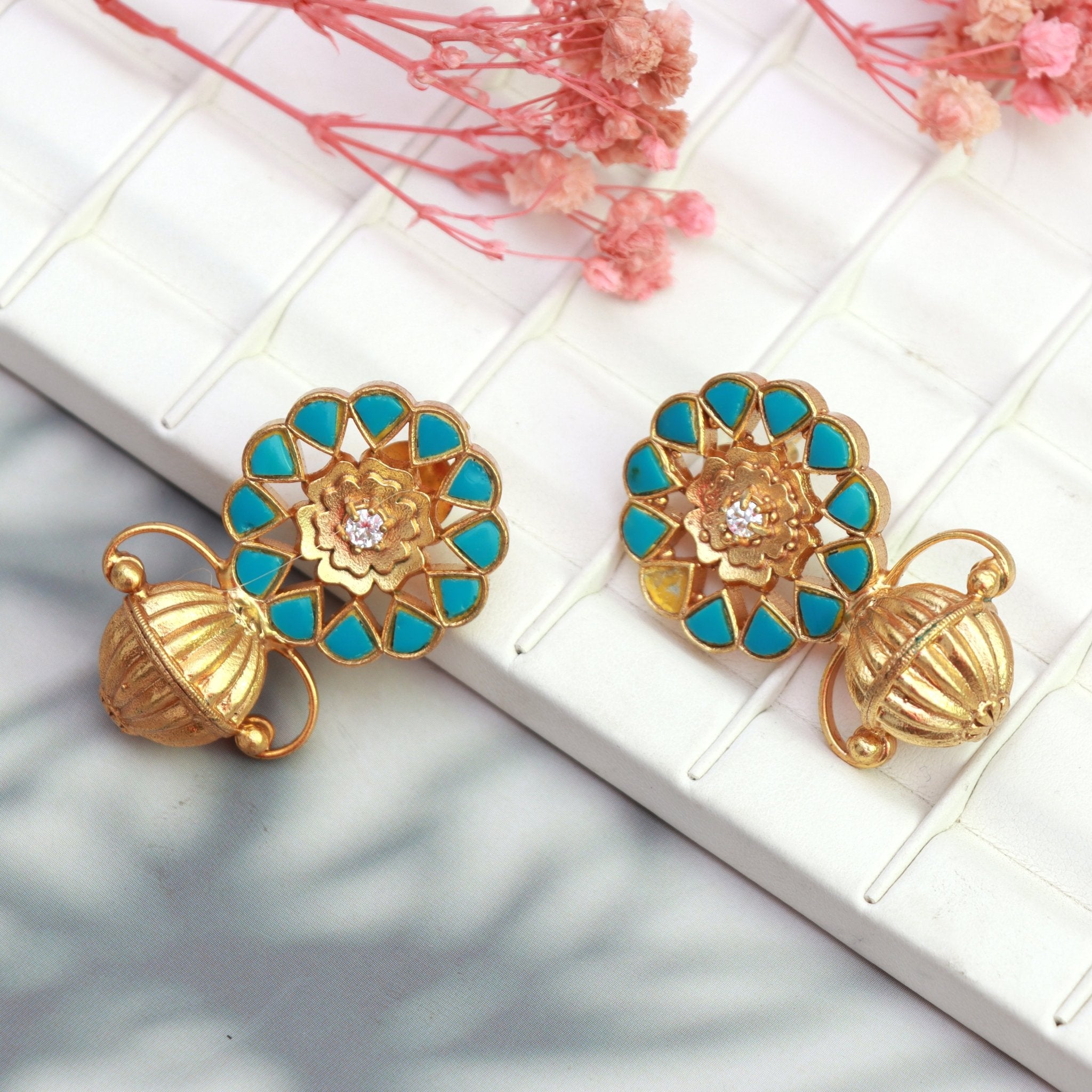 Celestial Orbit Meenakari Earrings - Dropdeadgorgeous