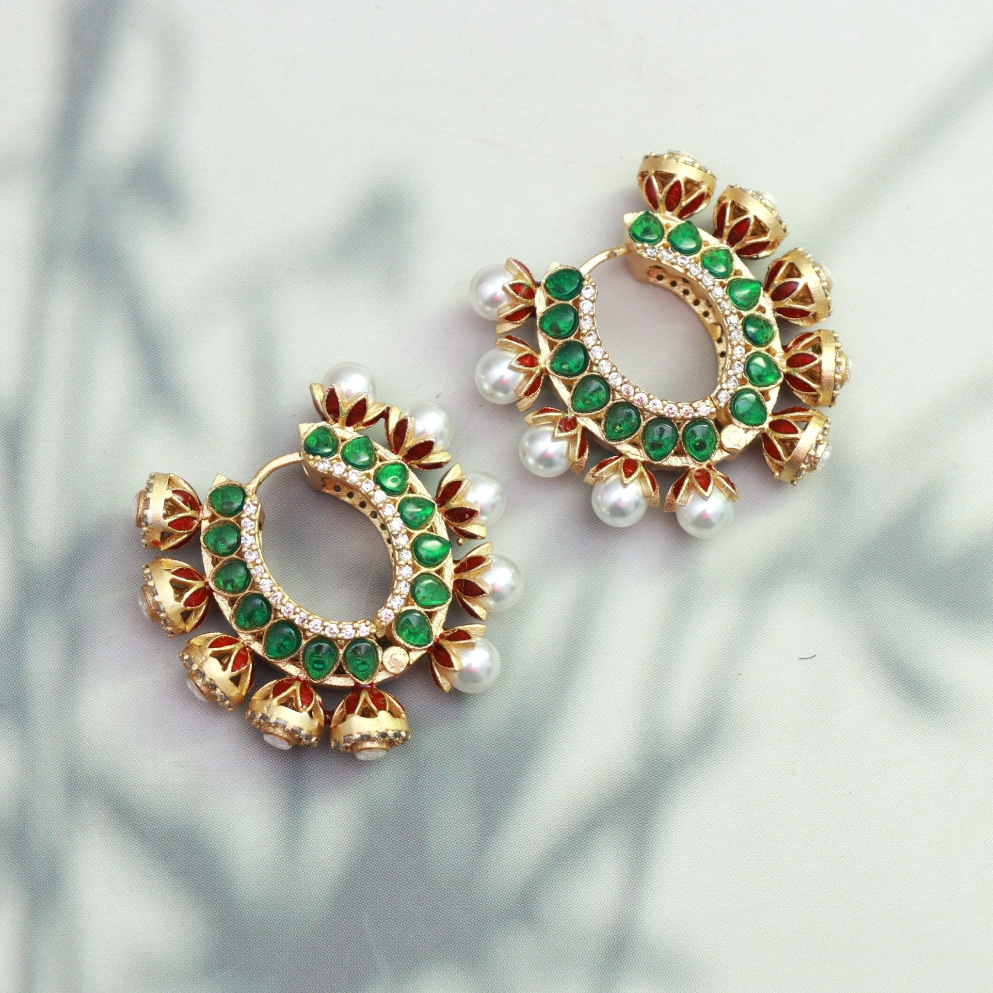 Emerald Royale Hoop Earrings - Dropdeadgorgeous