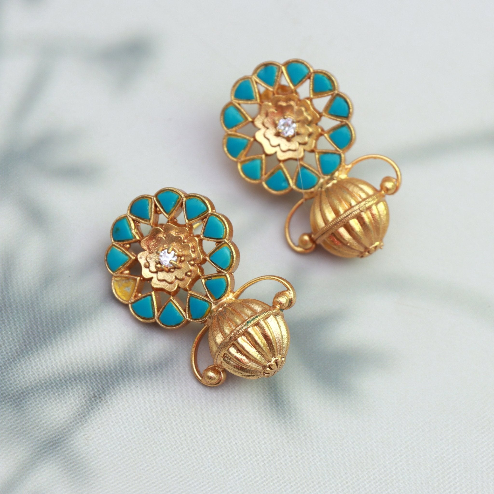 Celestial Orbit Meenakari Earrings - Dropdeadgorgeous
