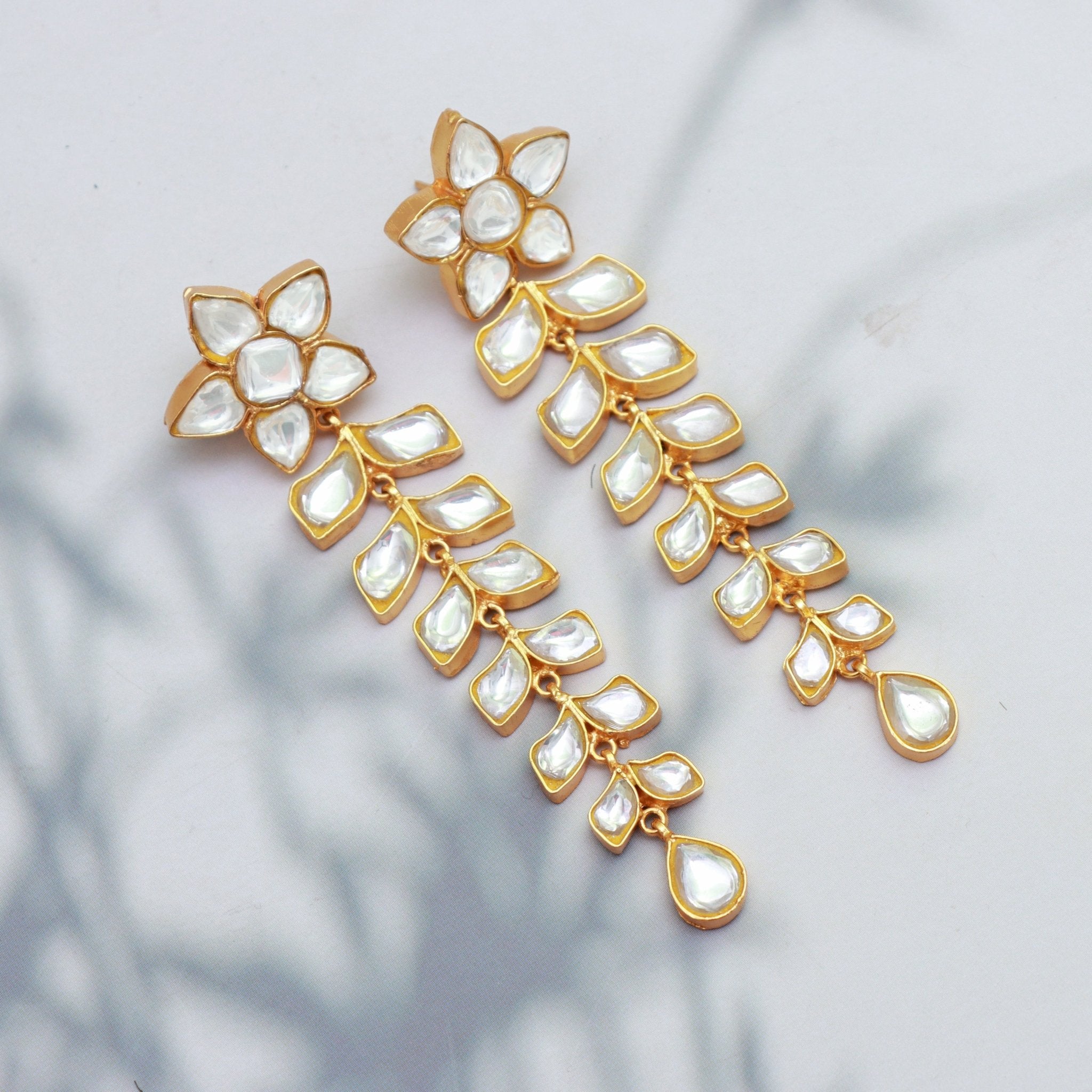 Ethereal Bloom Kundan Earrings - Dropdeadgorgeous