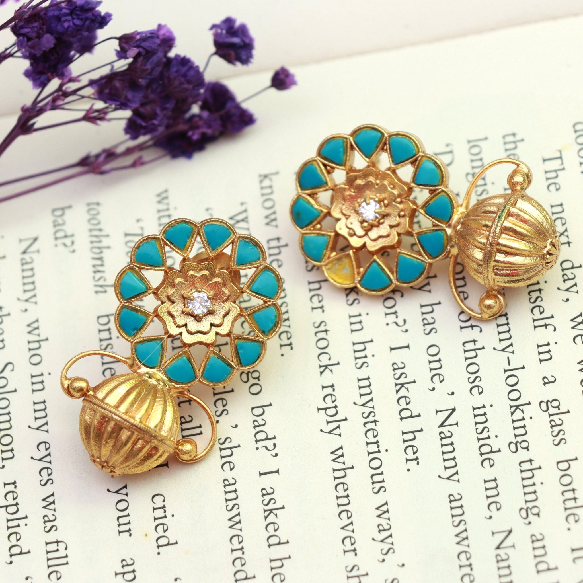 Celestial Orbit Meenakari Earrings - Dropdeadgorgeous
