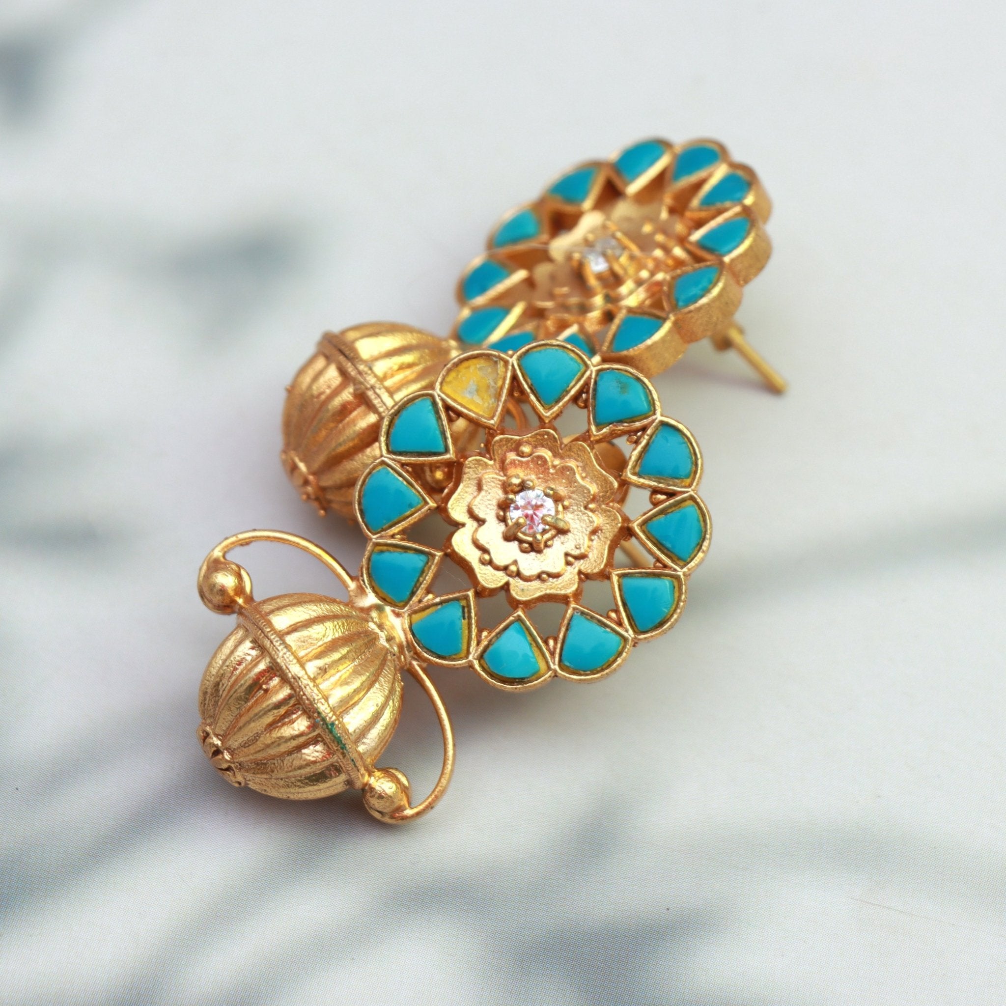 Celestial Orbit Meenakari Earrings - Dropdeadgorgeous