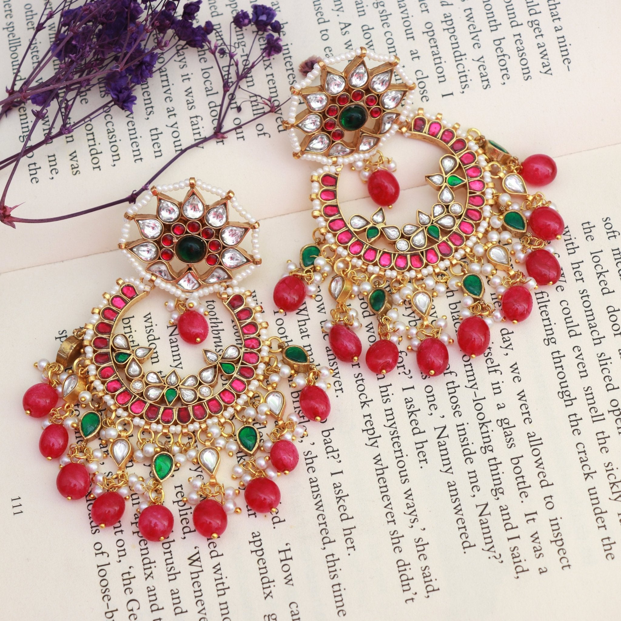 Rajwada Ruby Chandbalis - Dropdeadgorgeous