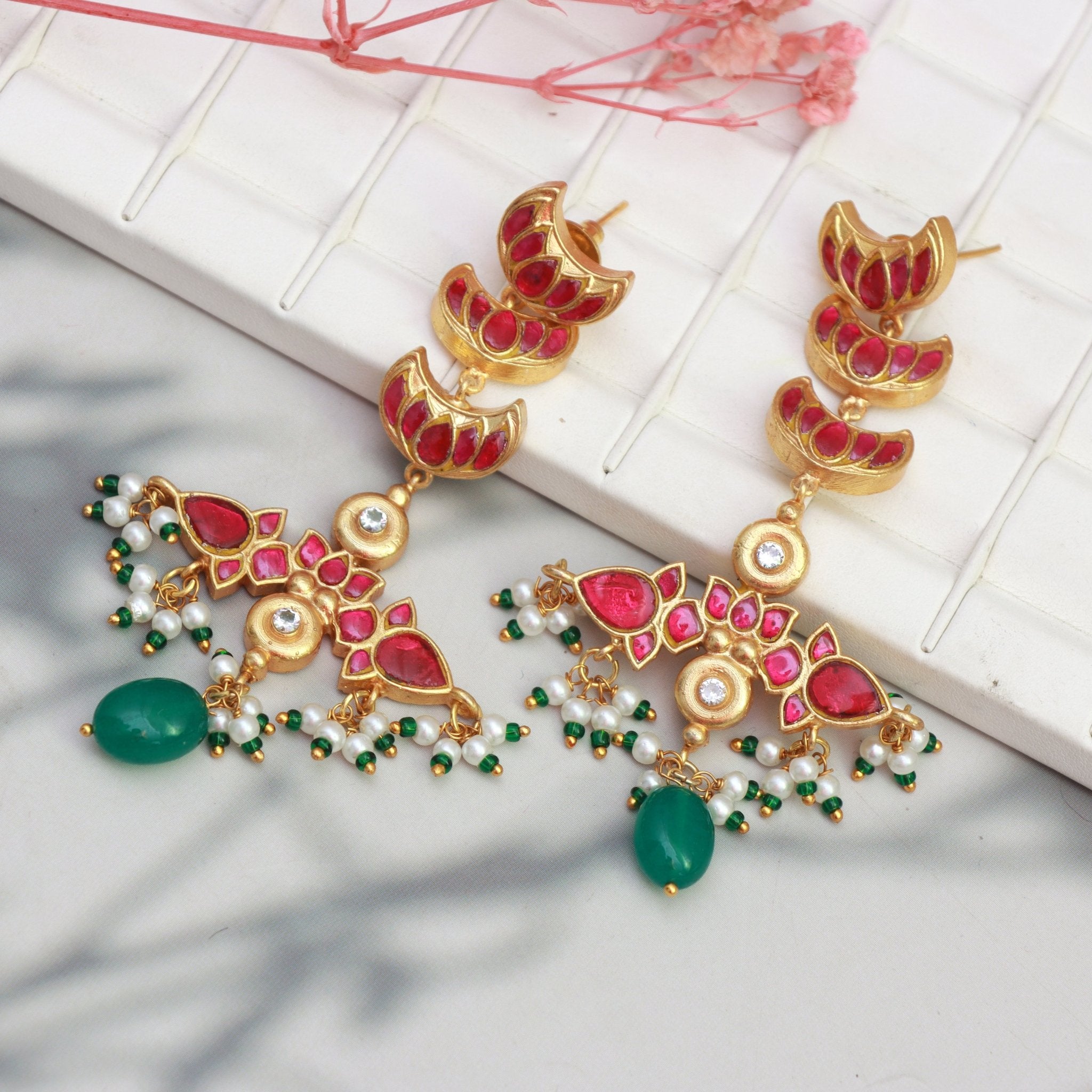 Celestial Lotus Drop Earrings - Dropdeadgorgeous