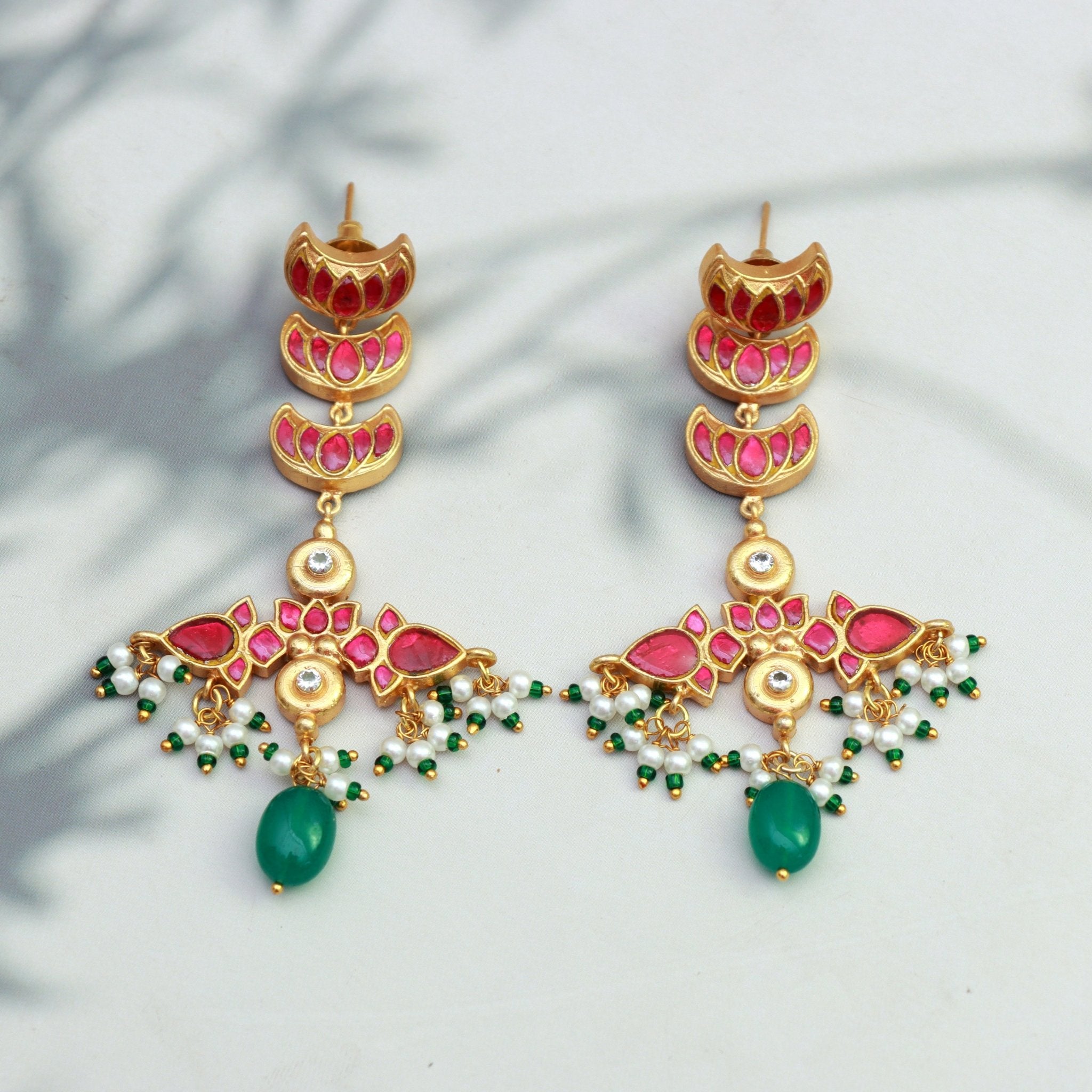Celestial Lotus Drop Earrings - Dropdeadgorgeous
