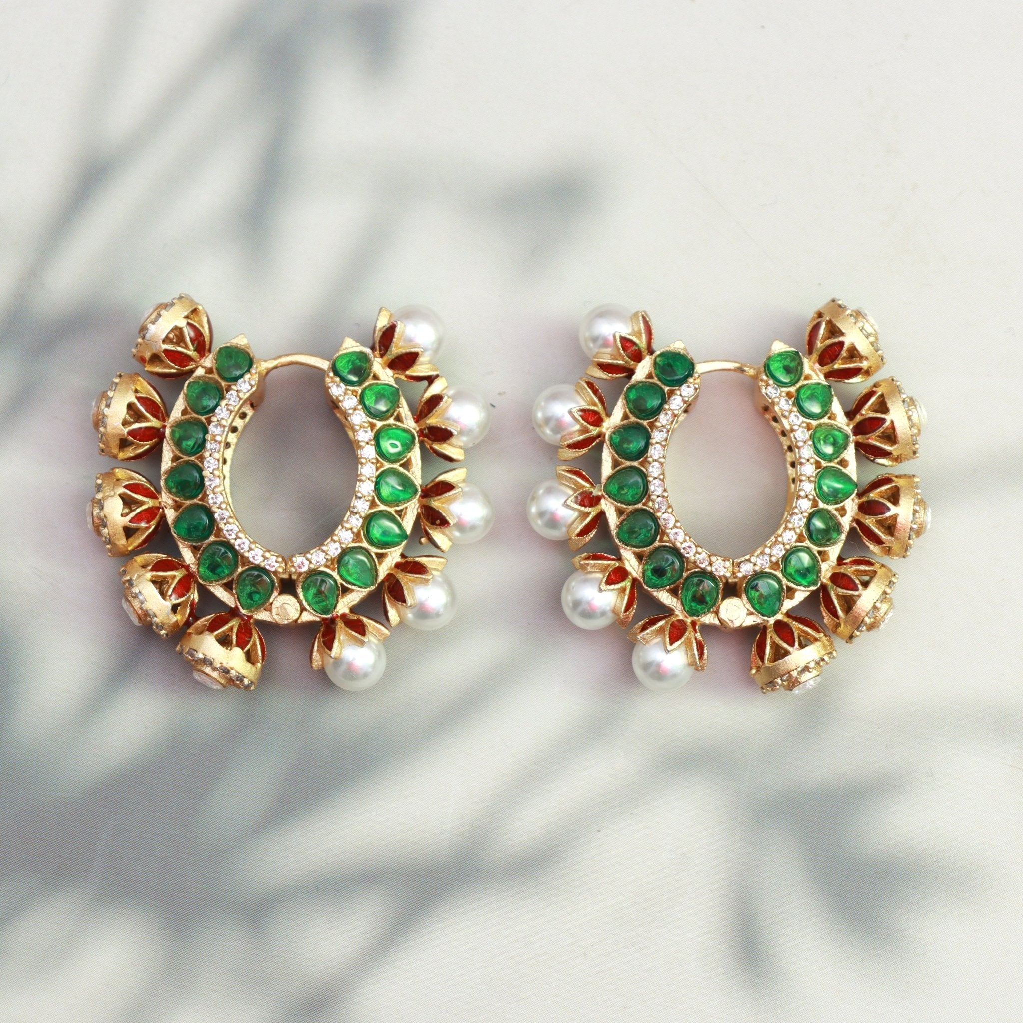 Emerald Royale Hoop Earrings - Dropdeadgorgeous