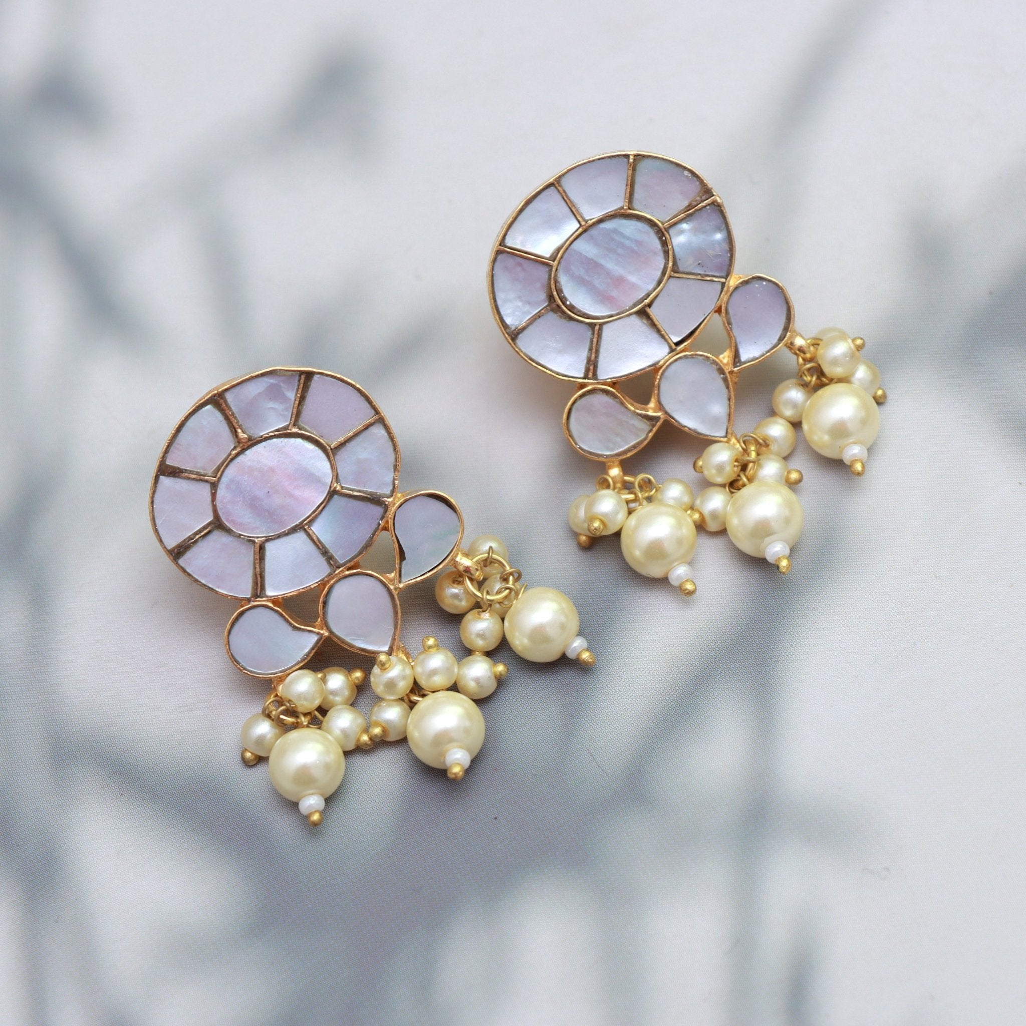 Lustrous Pearl Mosaic Earrings - Dropdeadgorgeous