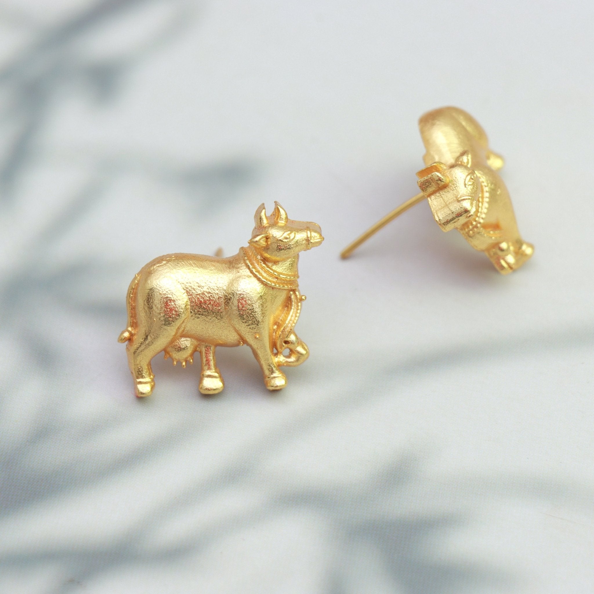 Sacred Nandi Bull Earrings - Dropdeadgorgeous