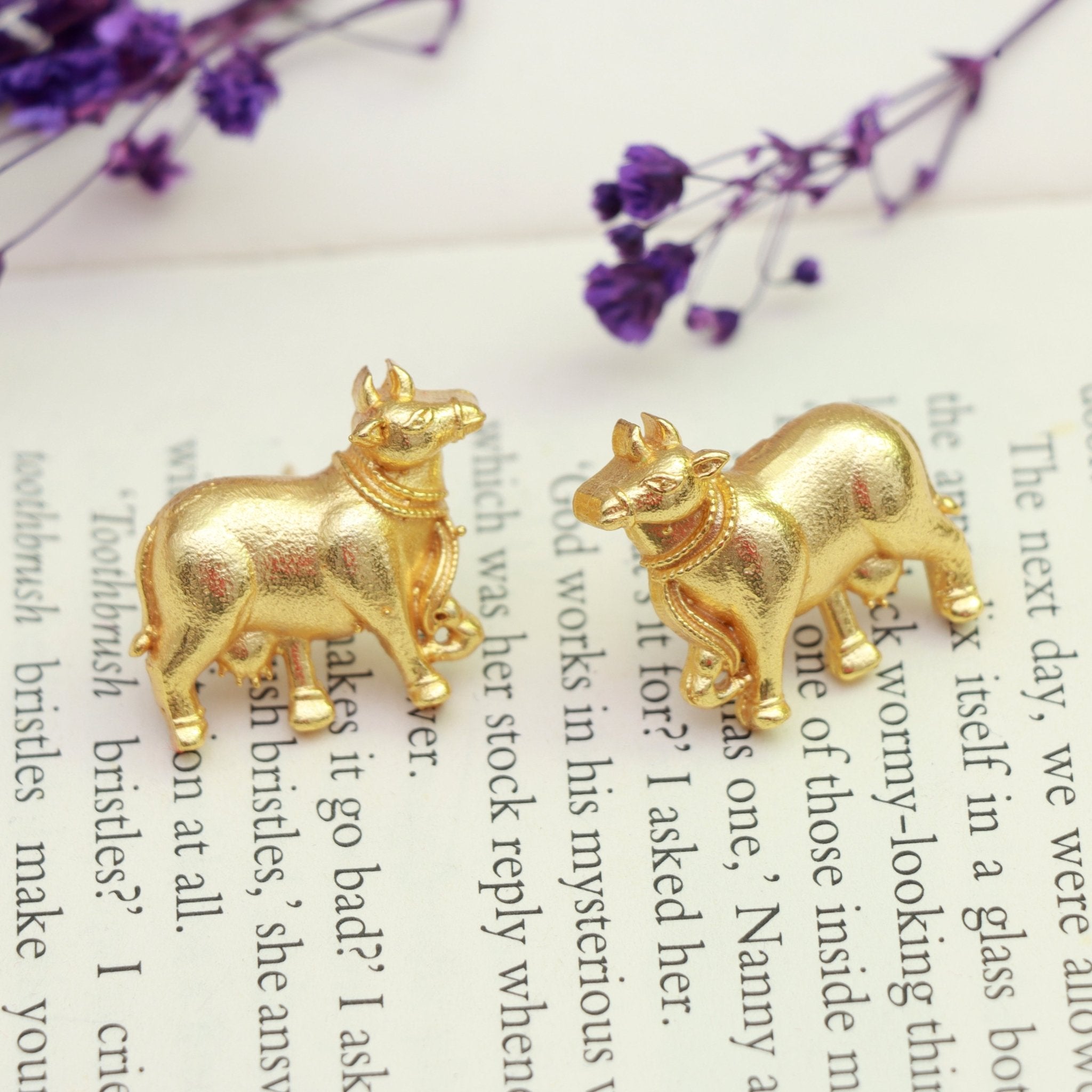Sacred Nandi Bull Earrings - Dropdeadgorgeous