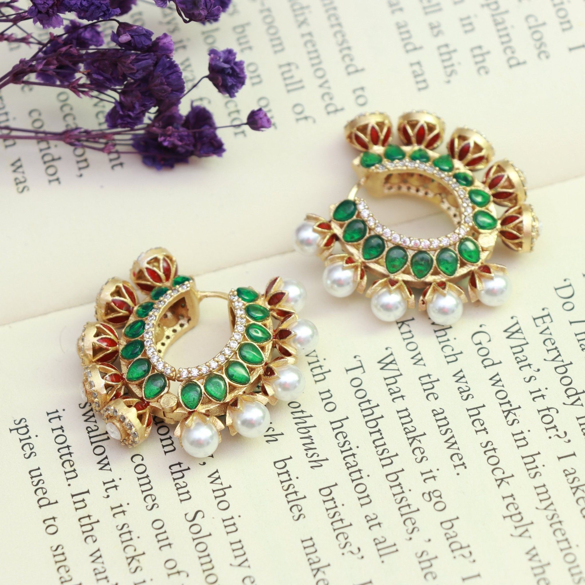 Emerald Royale Hoop Earrings - Dropdeadgorgeous