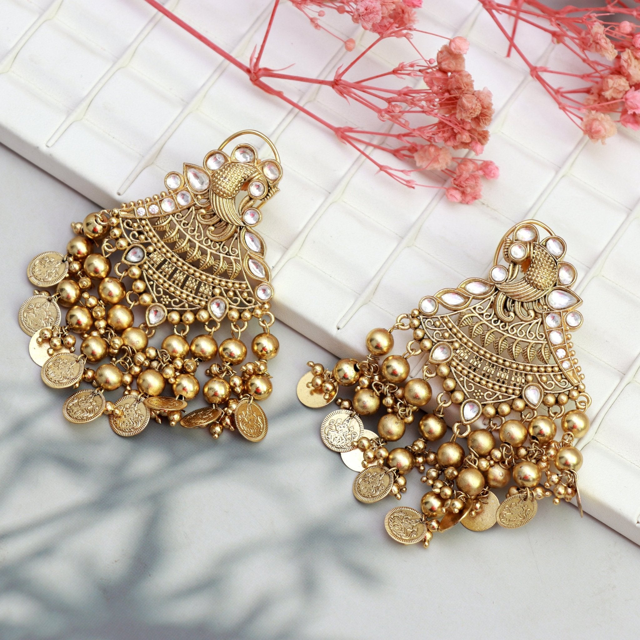 Royal Heritage Coin Jhumkas - Dropdeadgorgeous