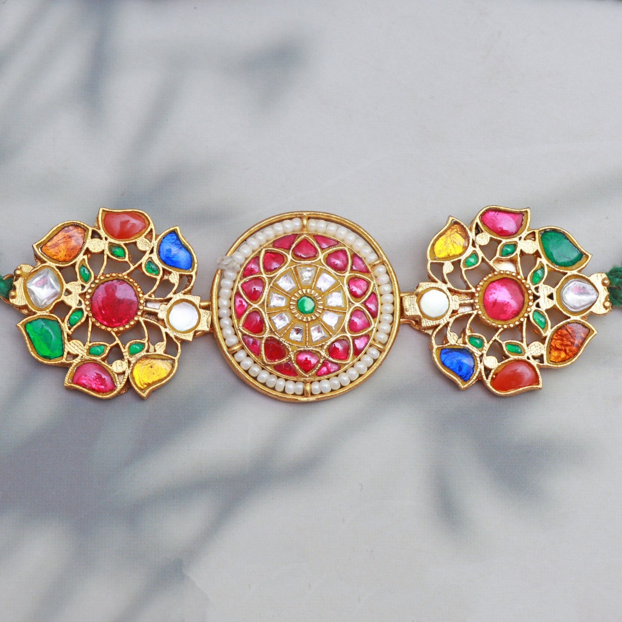 Navratna Radiance Choker Set - Dropdeadgorgeous