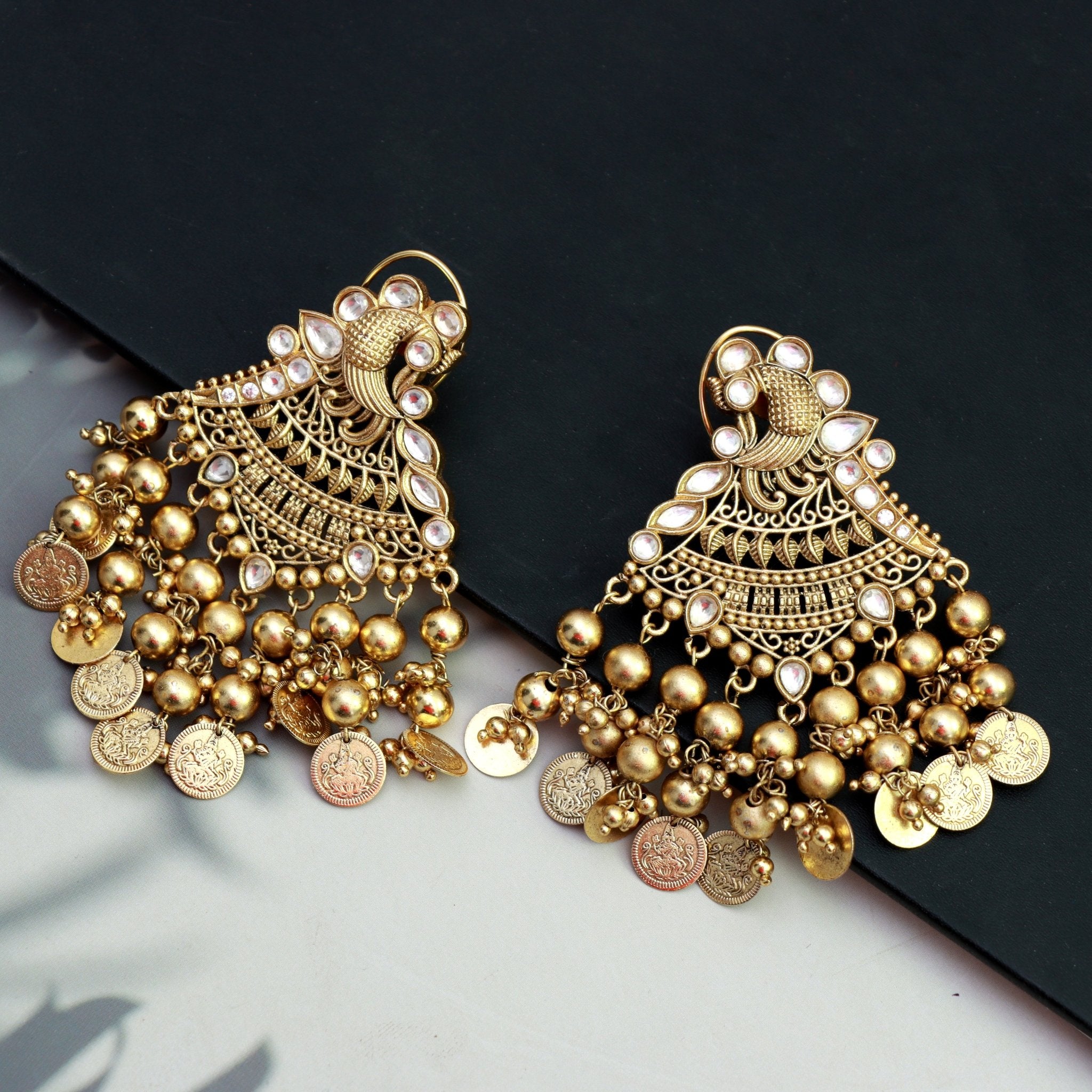 Royal Heritage Coin Jhumkas - Dropdeadgorgeous