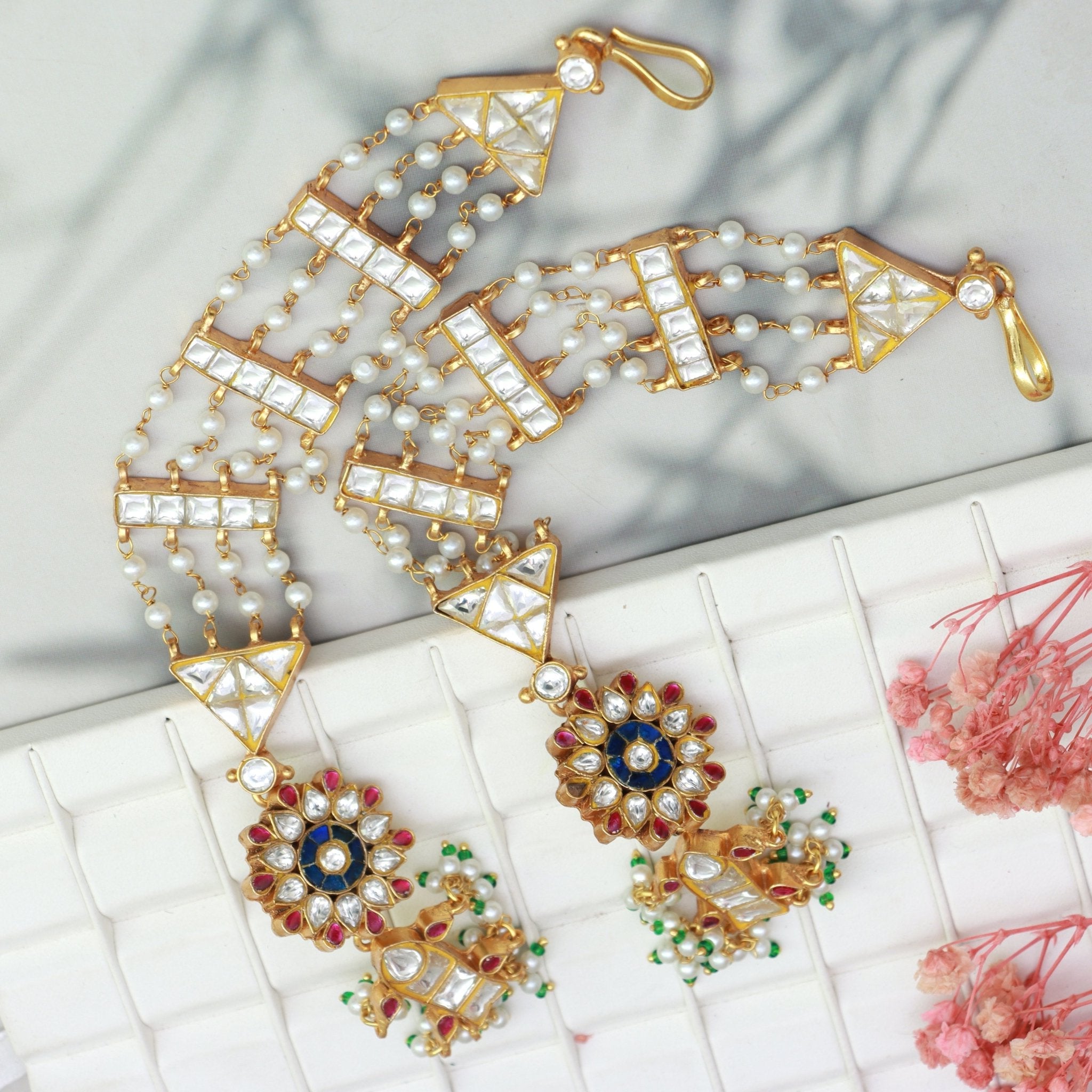 Royal Rajputi Kundan Haar - Dropdeadgorgeous