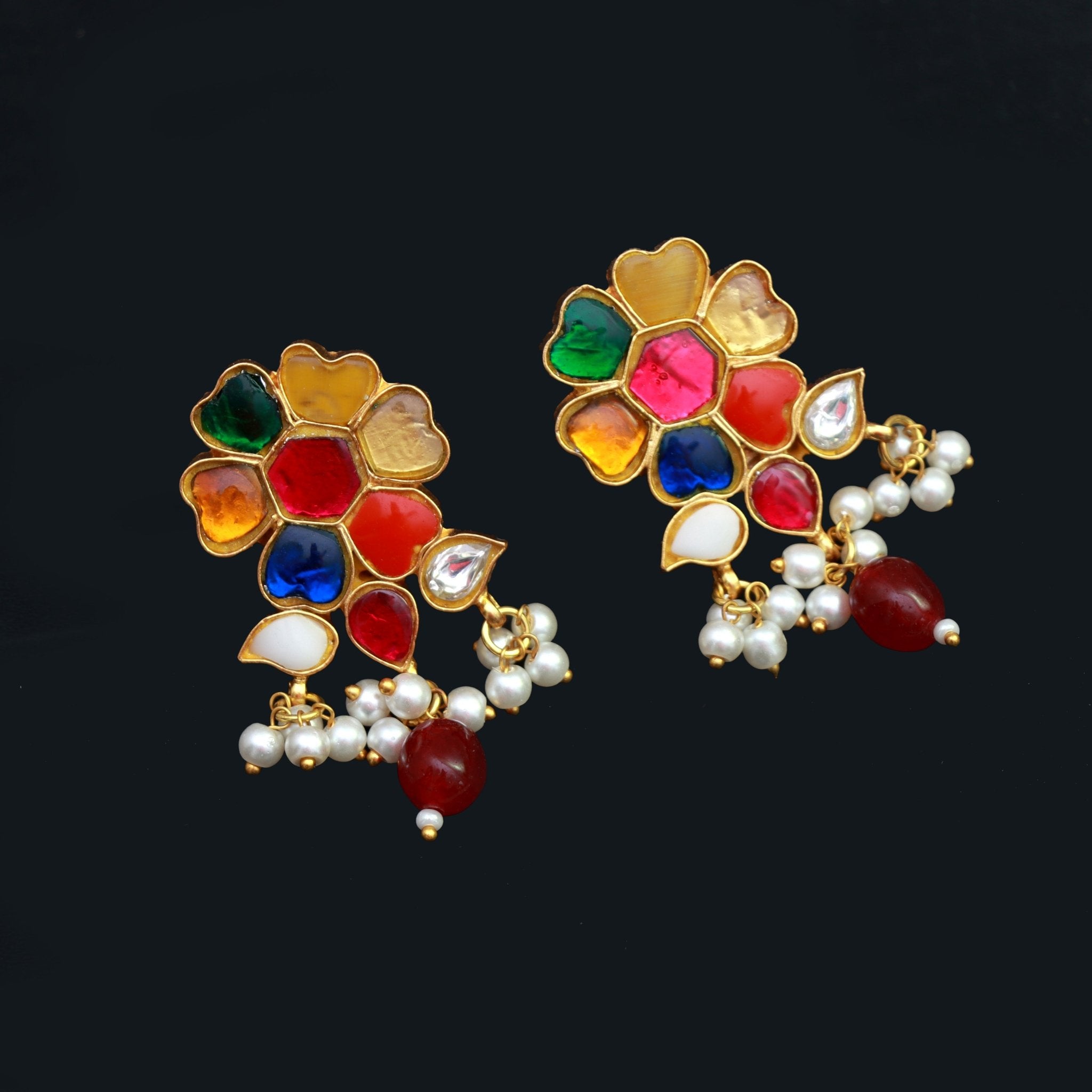 Eternal Bloom Kundan Earrings - Dropdeadgorgeous