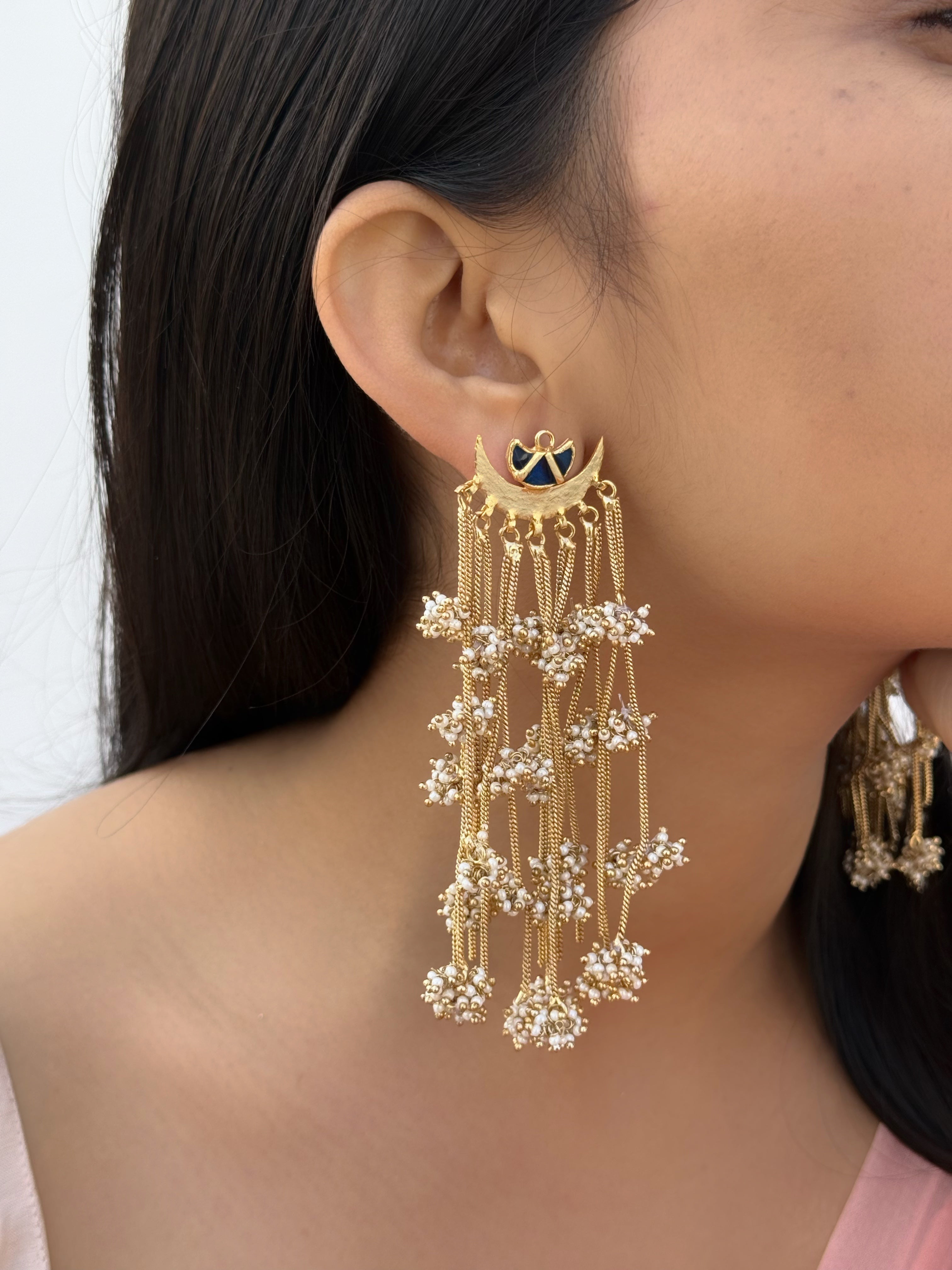RUMI Pearl Danglers - Dropdeadgorgeous