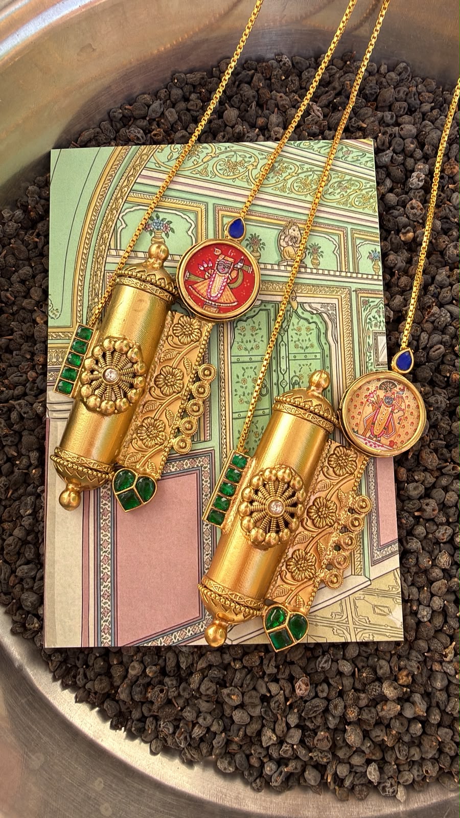 Eclectic Shreenath Ji Fusion Pendant with Chain - Dropdeadgorgeous